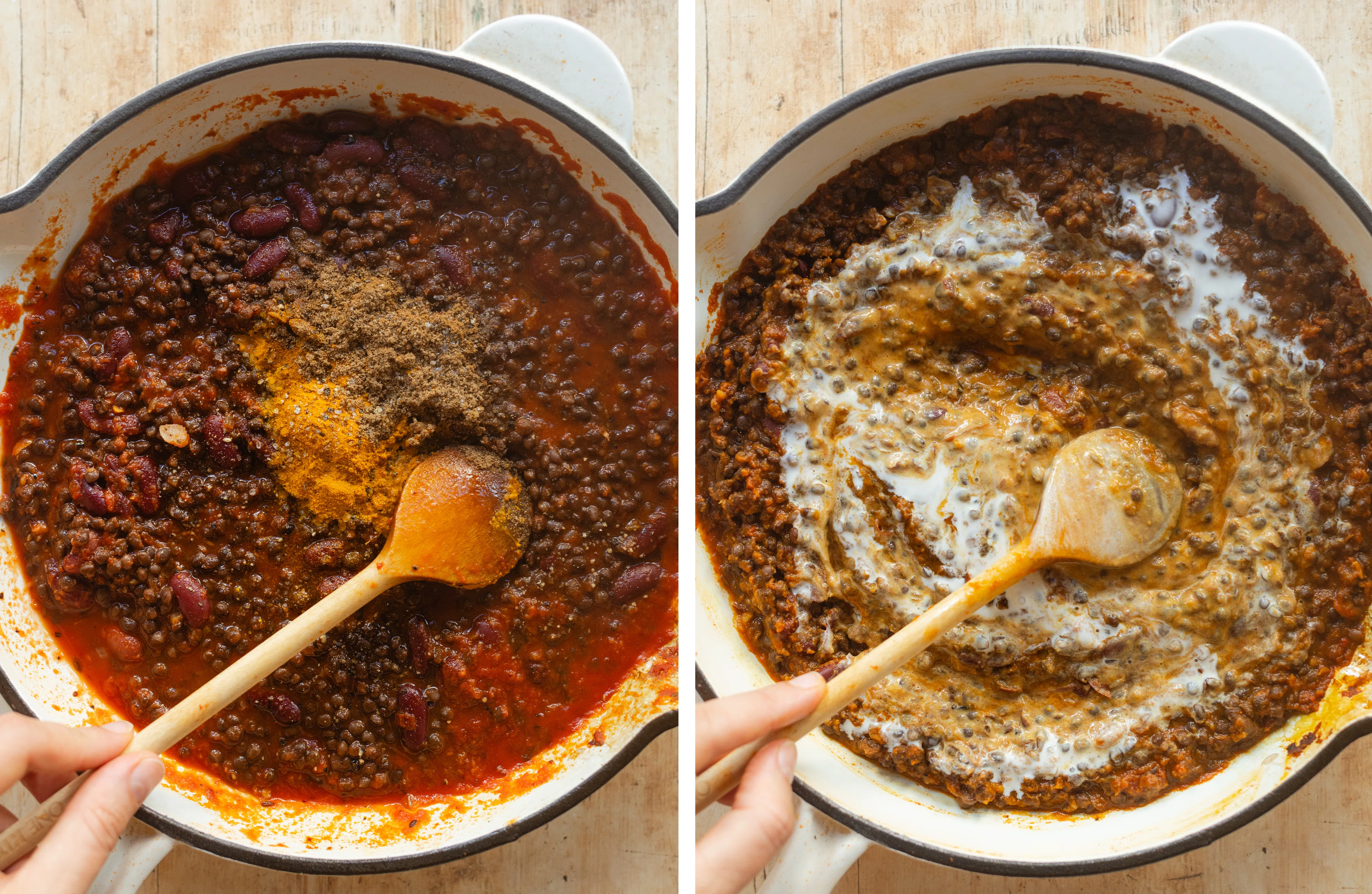 R995 Veganes Dal Makhani mit Knoblauch-Käse-Pita