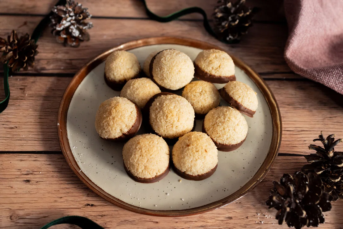 Vegane Kokosmakronen mit Schkolade | Veganes Rezept - Zucker&amp;Jagdwurst