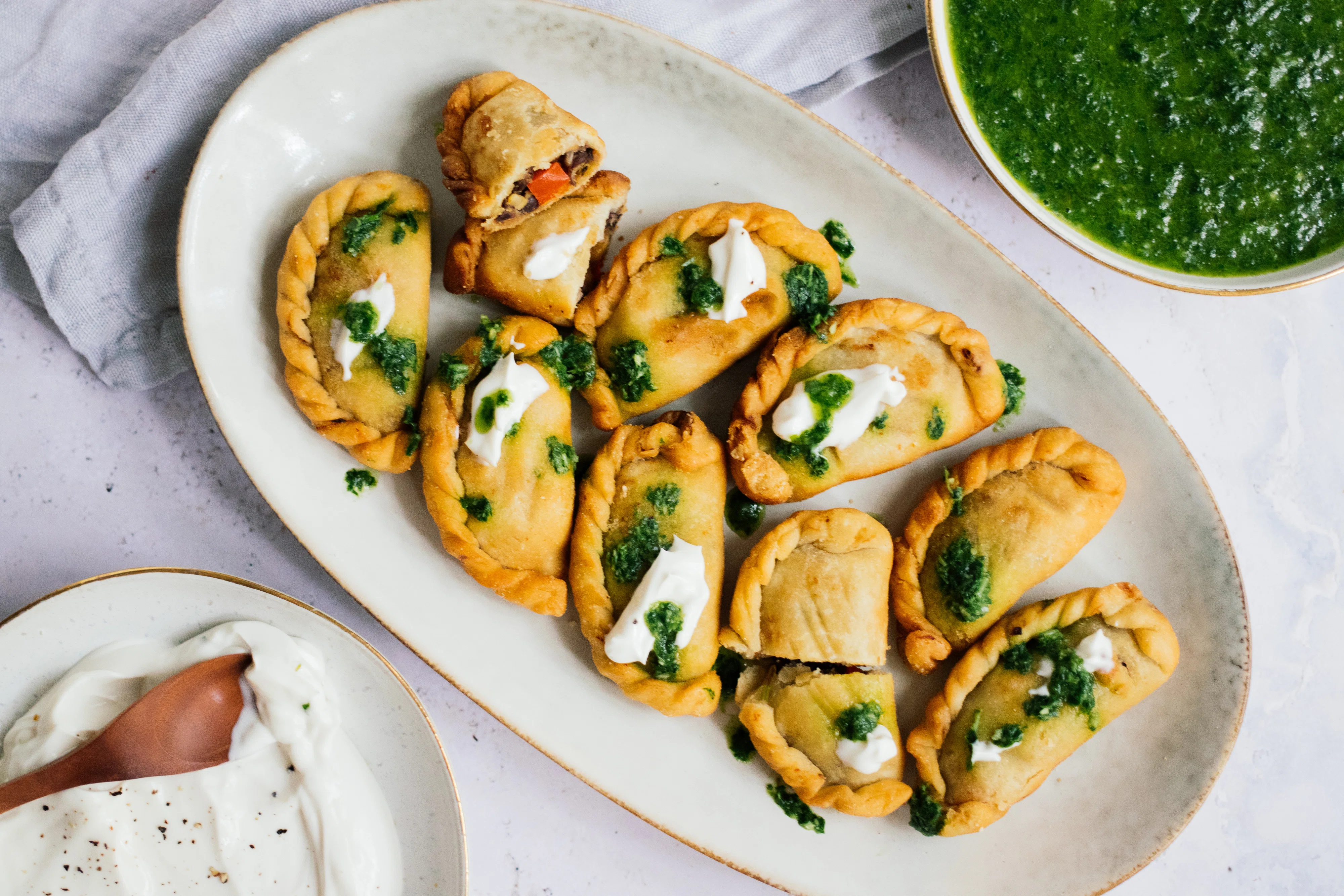 Vegane Empanadas mit Gemüsefüllung
