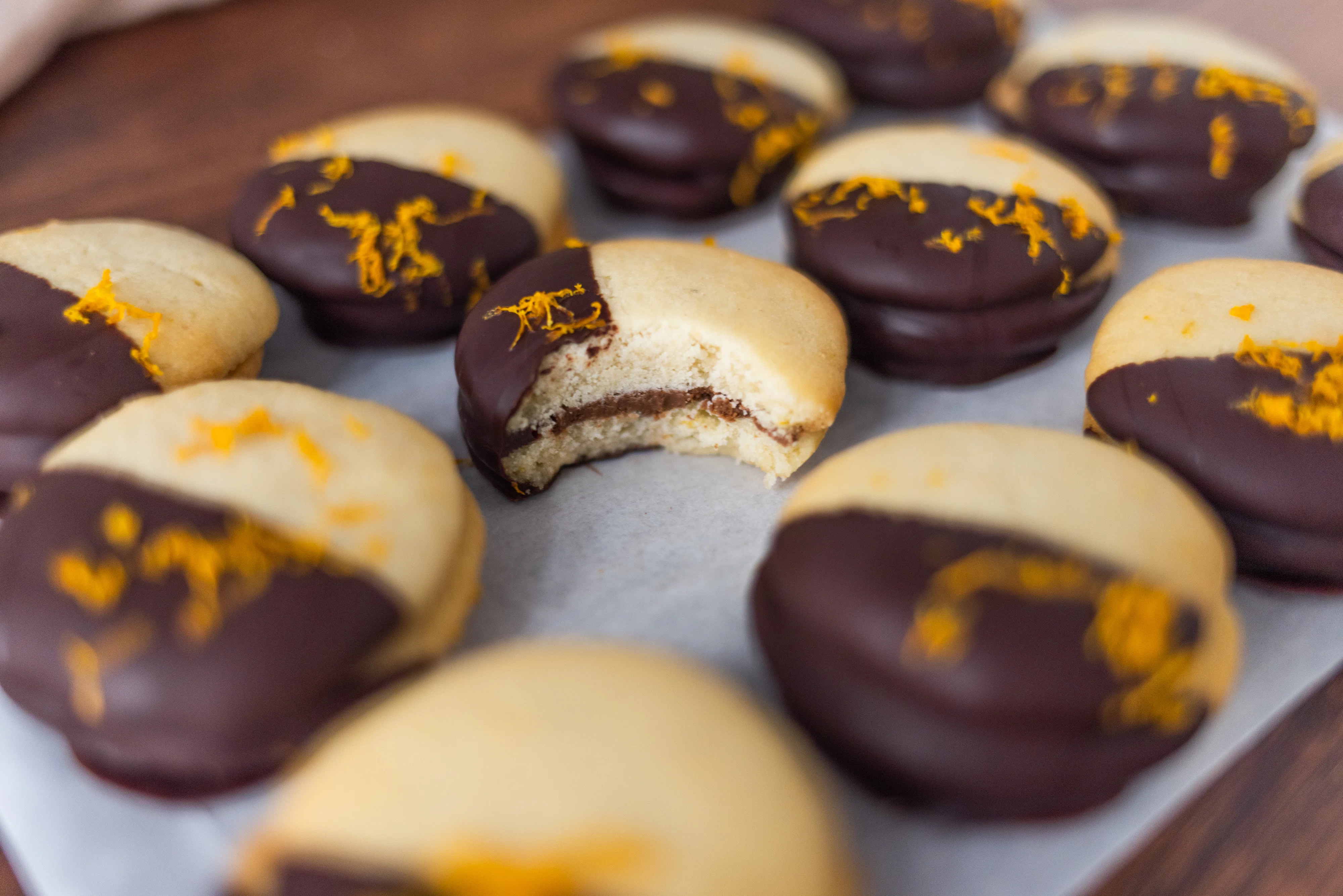 Vegan Orange Nougat Cookies
