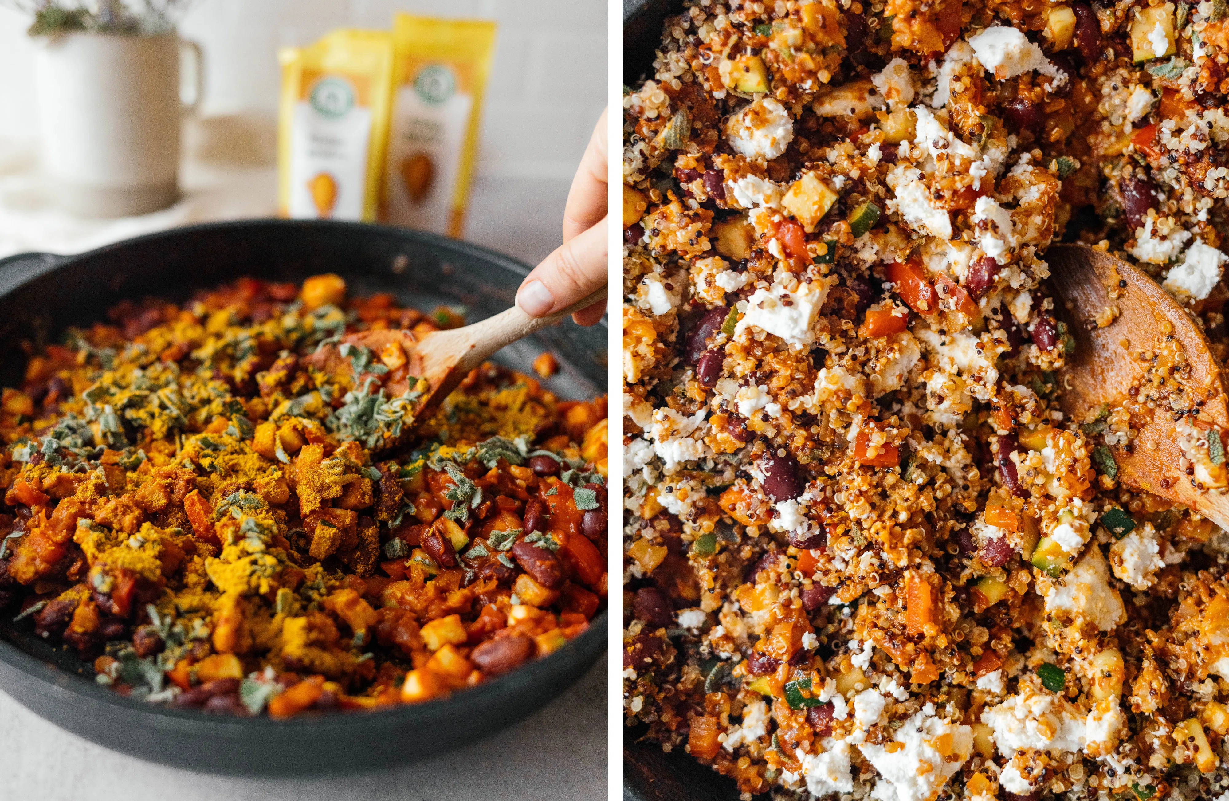 R775 Gebackener Patisson-Kürbis mit Quinoa-Füllung