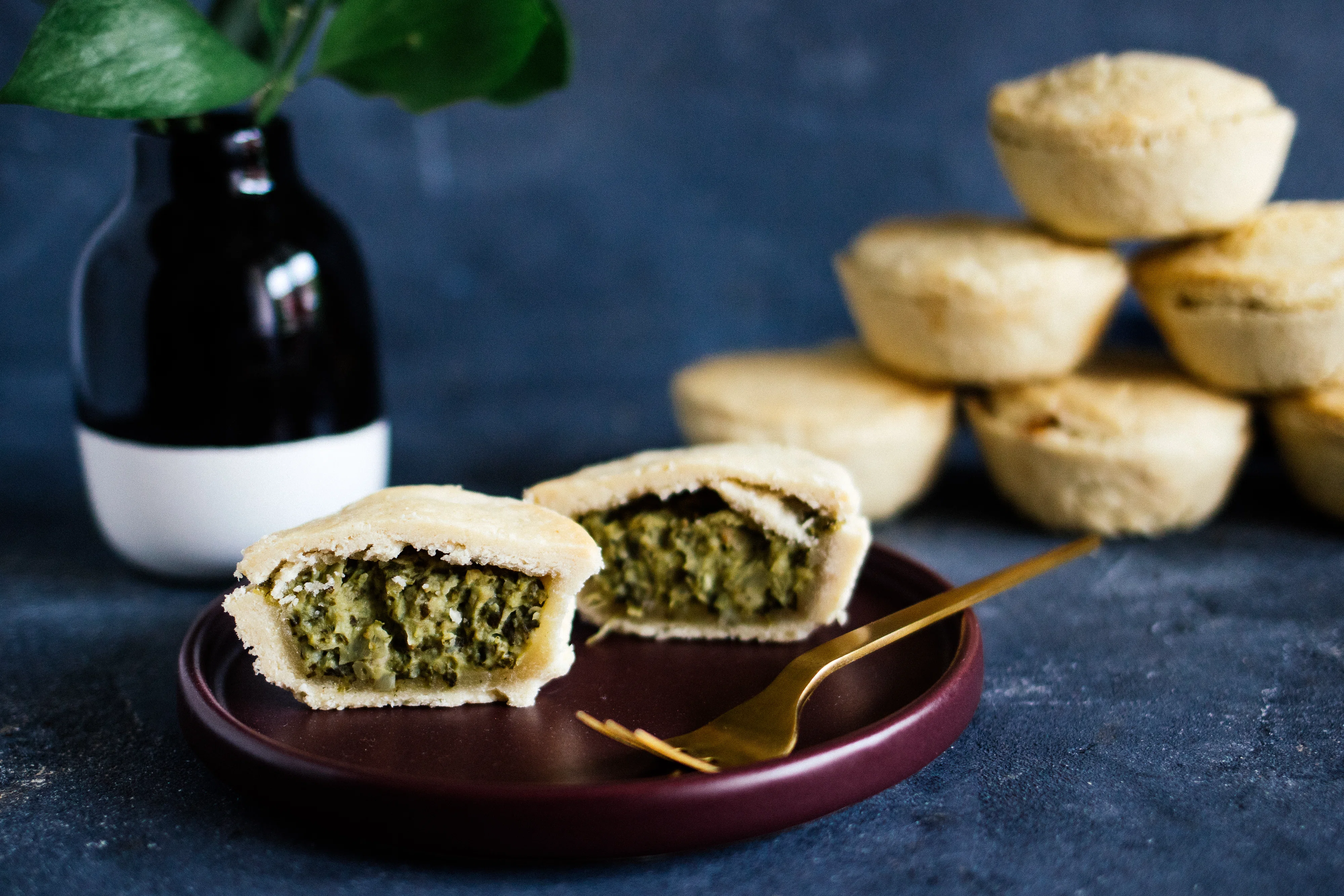 Vegan Mini Pies with Artichoke & Spinach