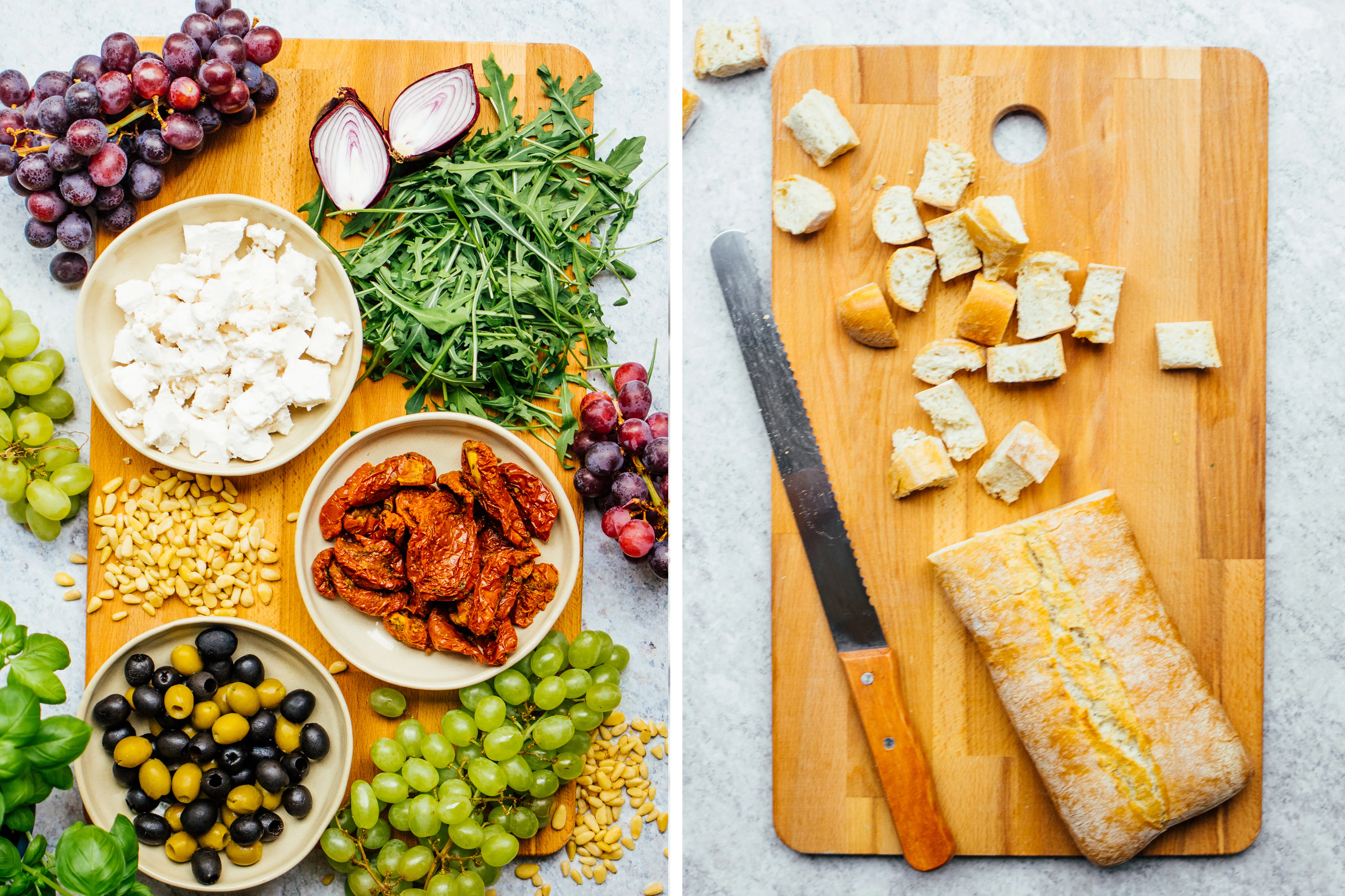 R615 Veganer Frühlings-Brotsalat