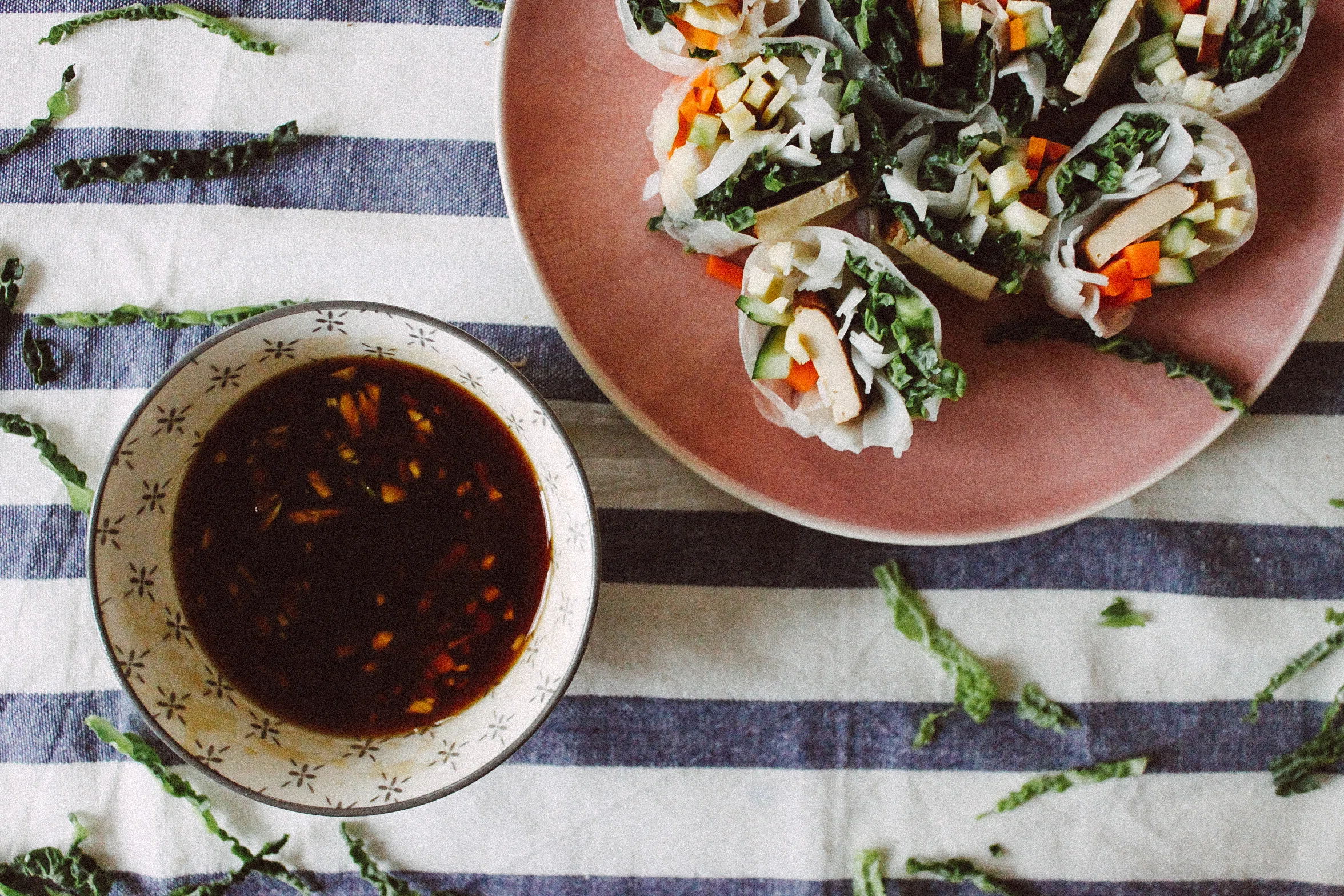 Vegan Winter Rolls with Quince Dip