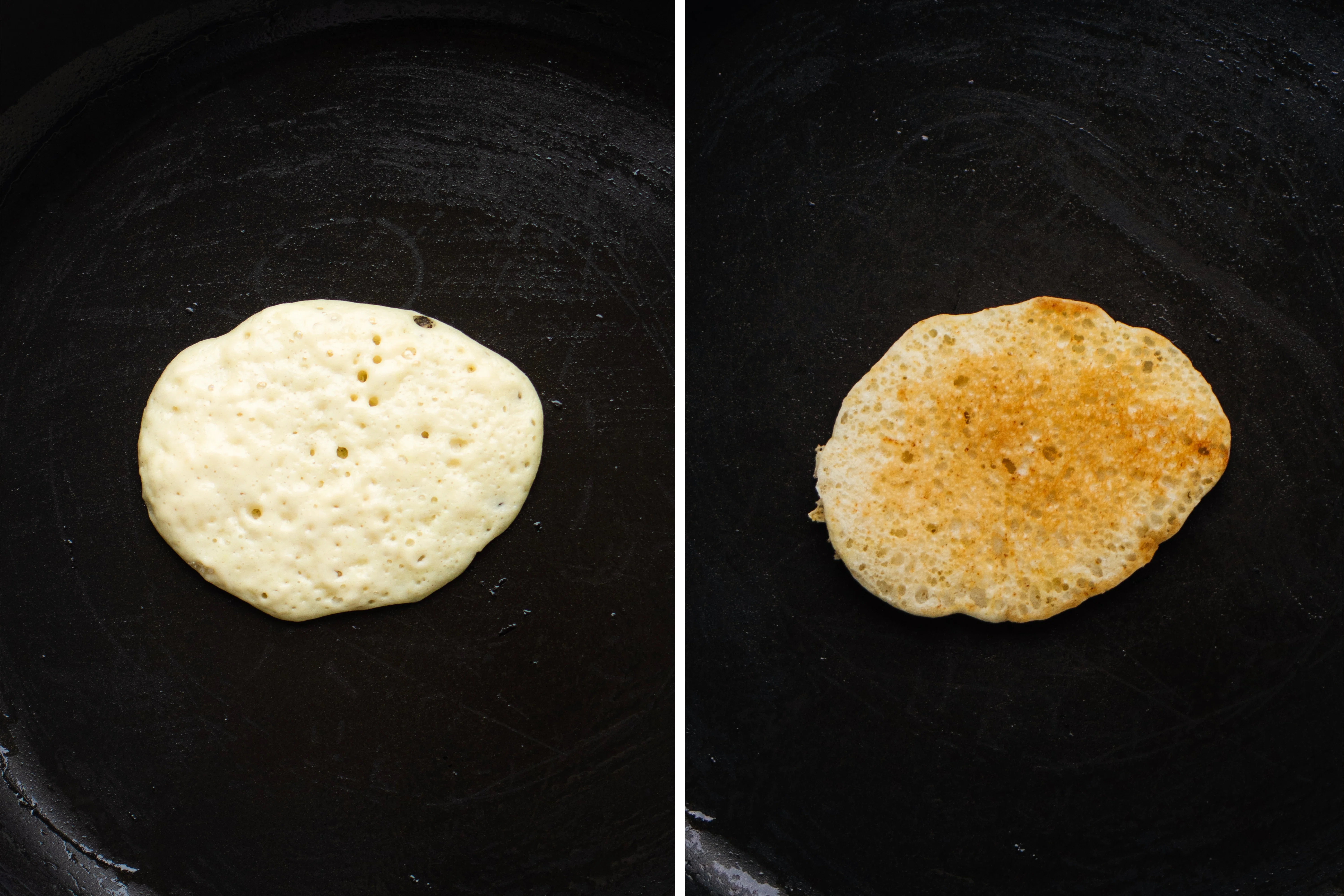 R281 Vegane Pancakes mit Vanilleeis und heißen Beeren