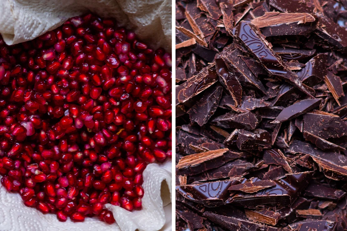 Vegane Granatapfel-Schokoladen-Tarte | Rezept | Simpel - Zucker&amp;Jagdwurst