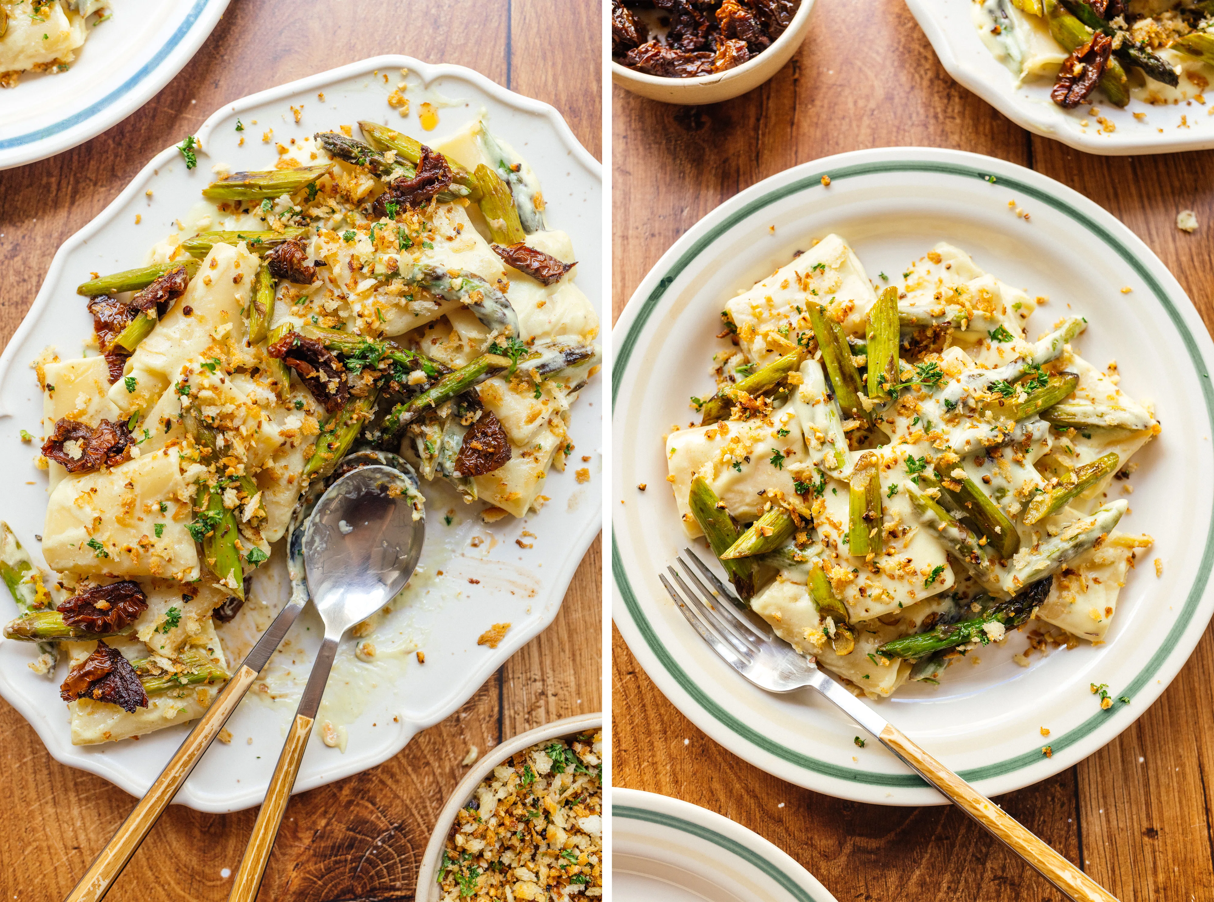 R895 Pasta Hollandaise mit Spargel und Speck