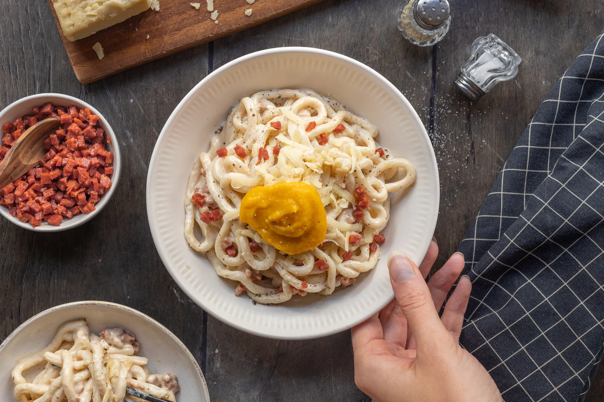 Vegan Udon Carbonara 
