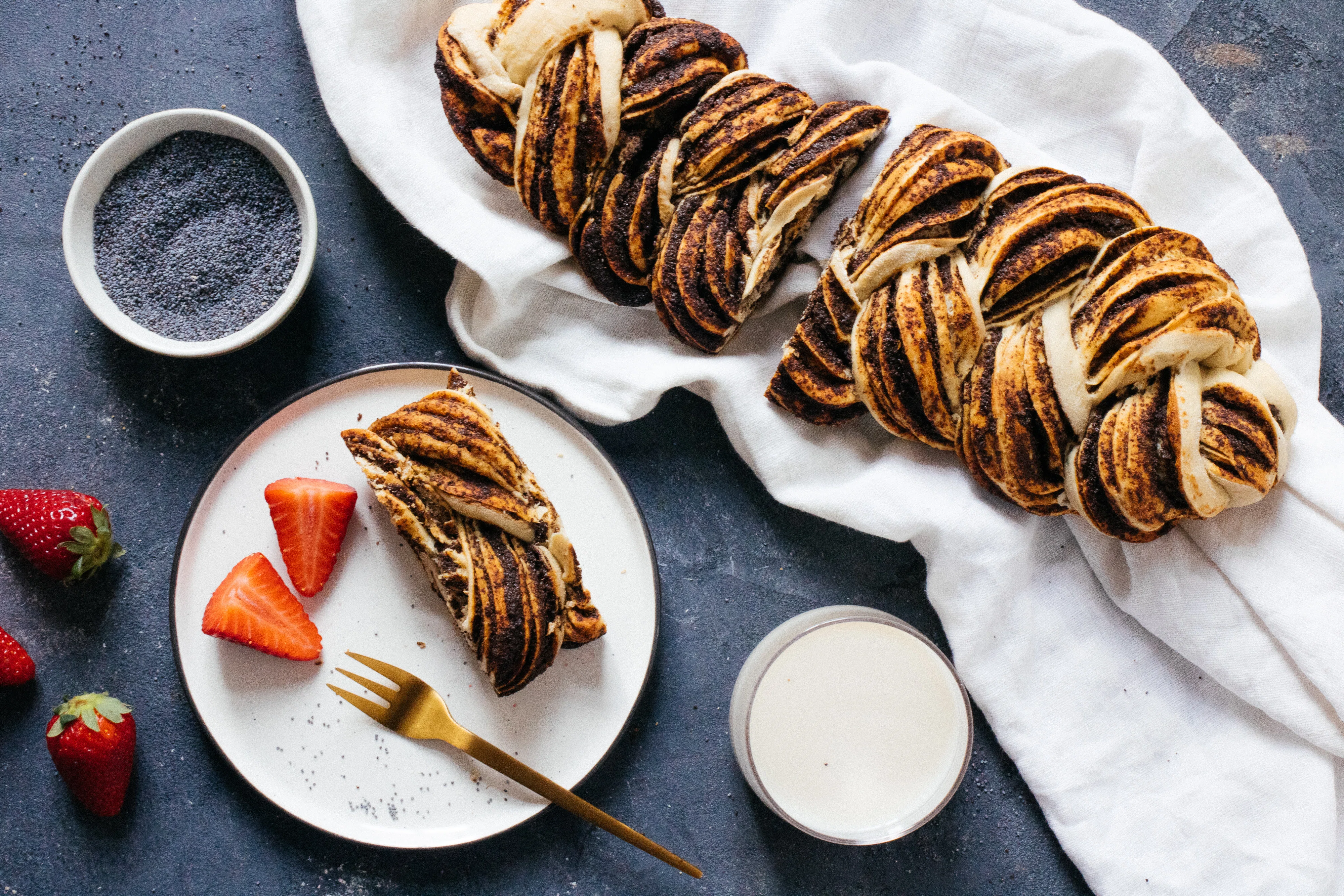 Vegan Poppy Seed Braided Loaves
