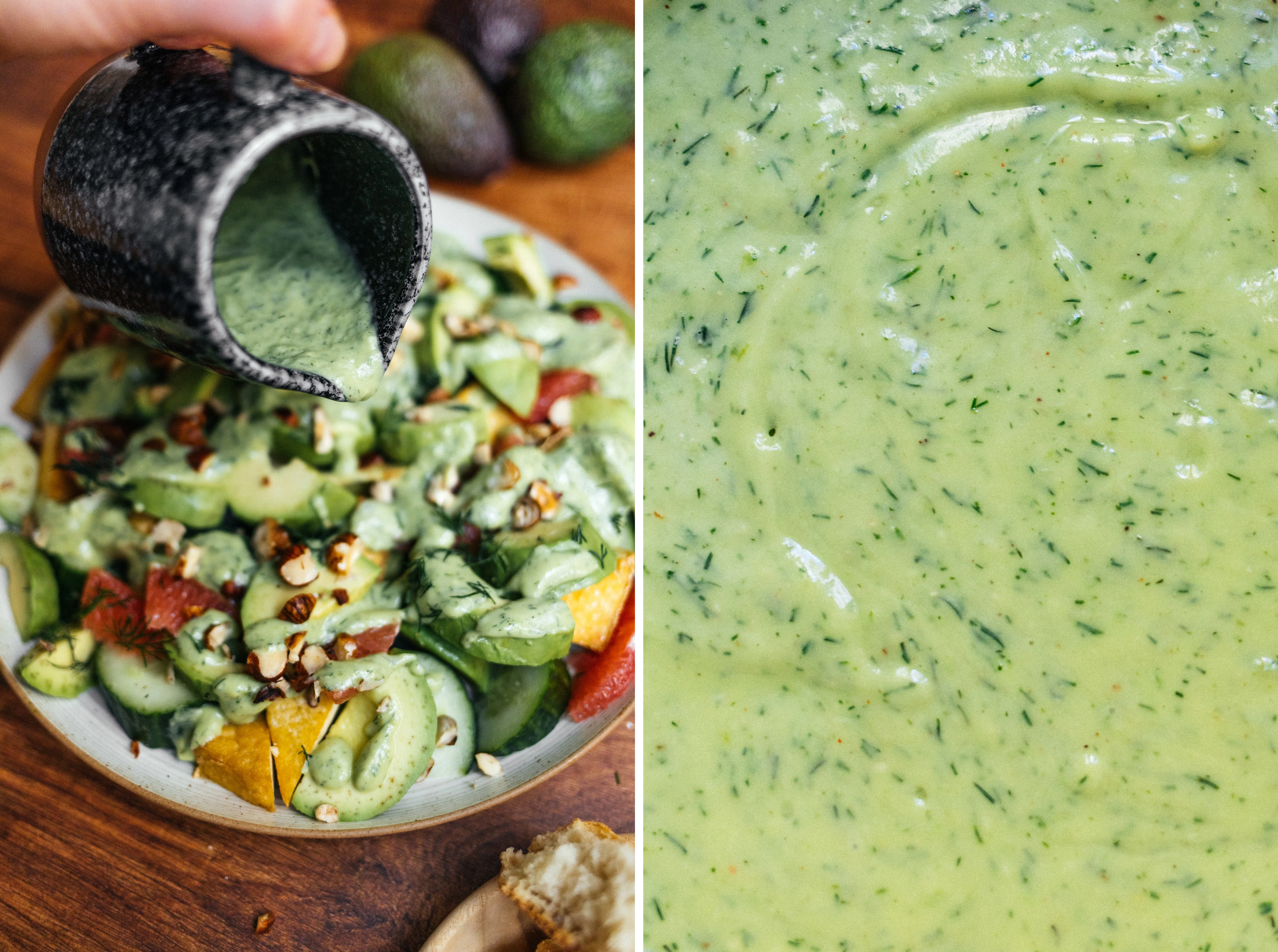 R796 Avocado Cucumber Salad with Grapefruit and Tofu