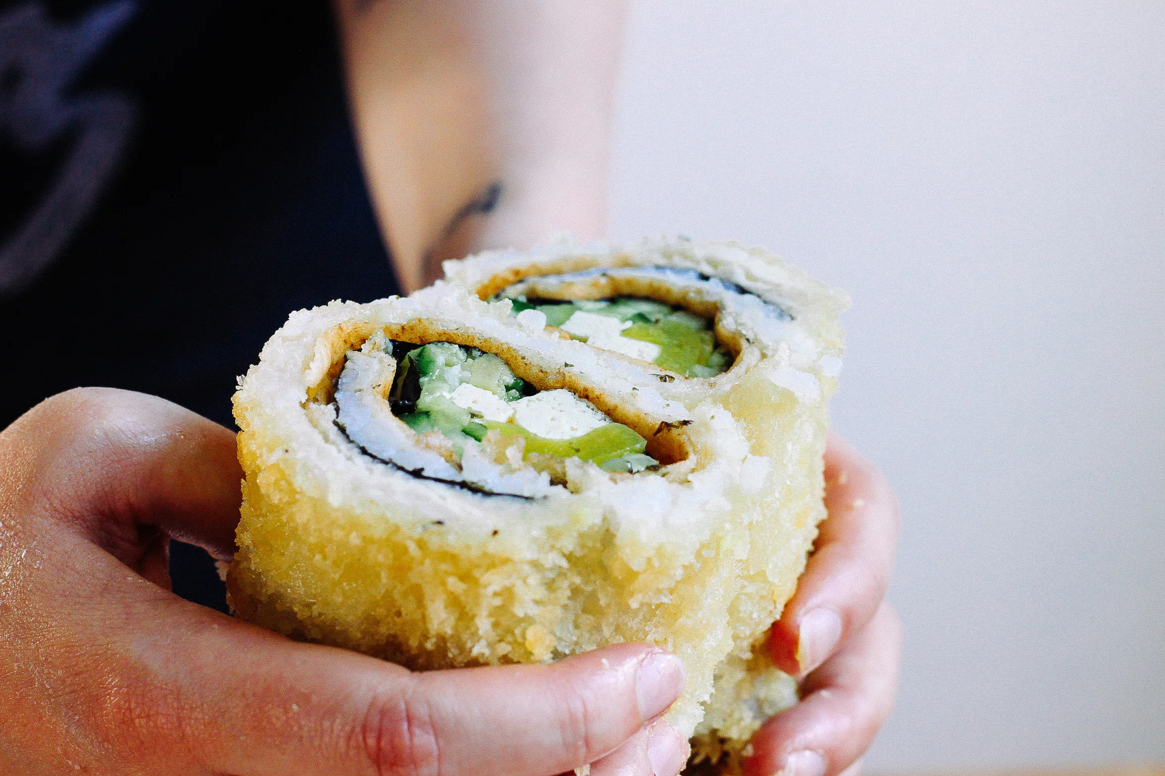 Vegane Deep Fried Crispy Sushi Taco Rolls