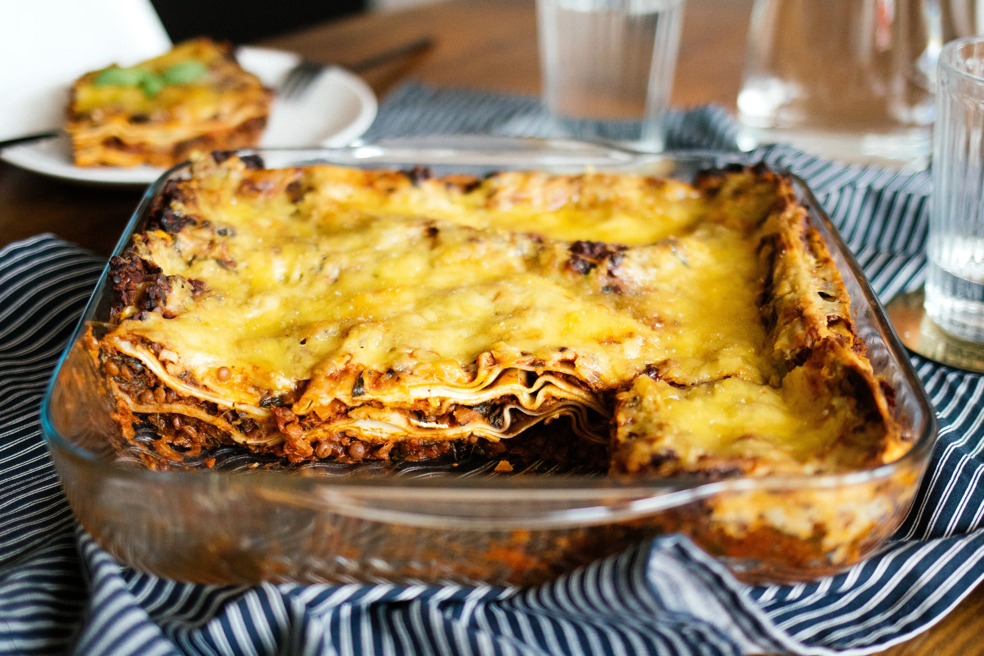 R436 Vegan Lasagna with lentils & spinach (soy-free)