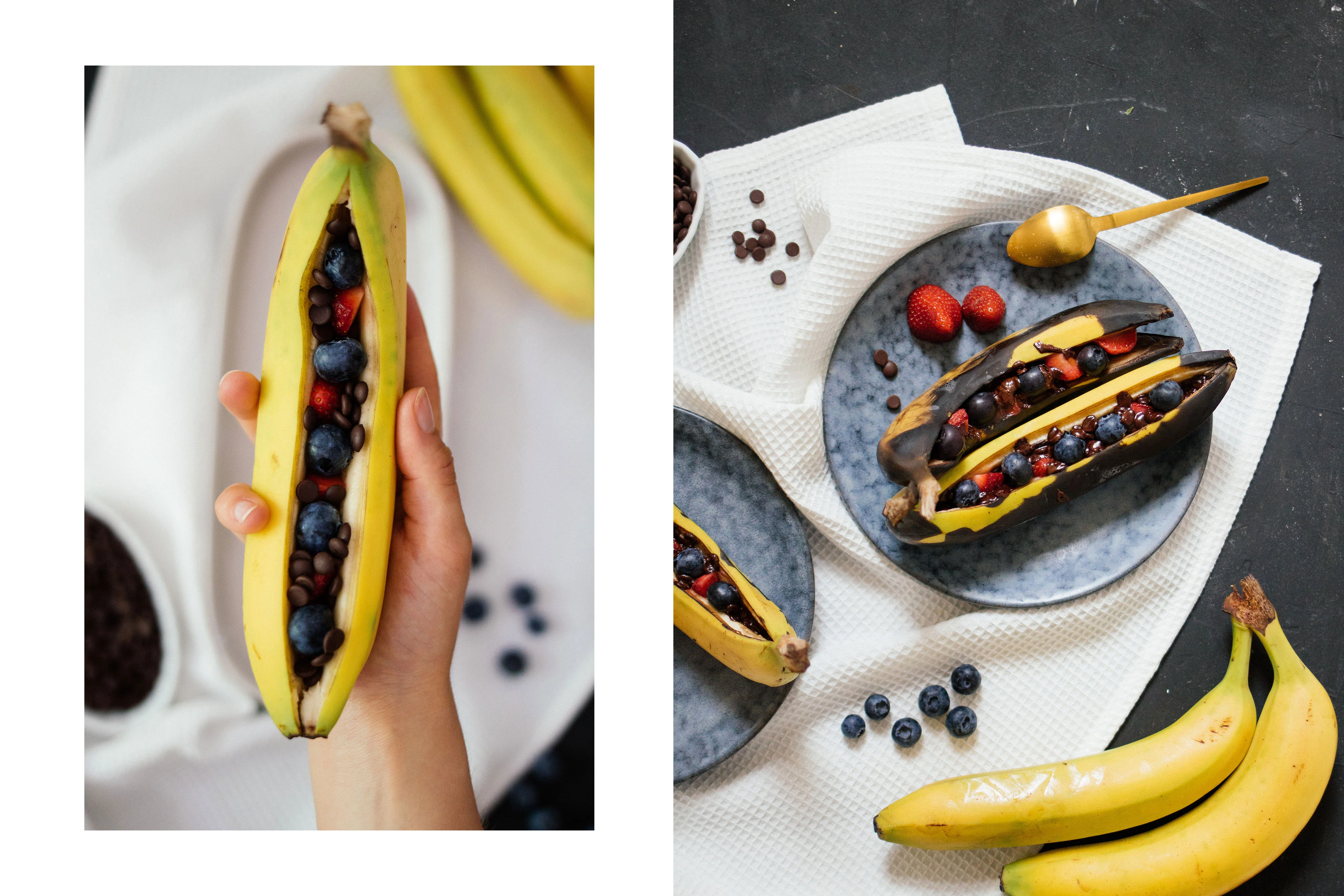 R47 Grillbanane mit Schokolade & Marshmallows