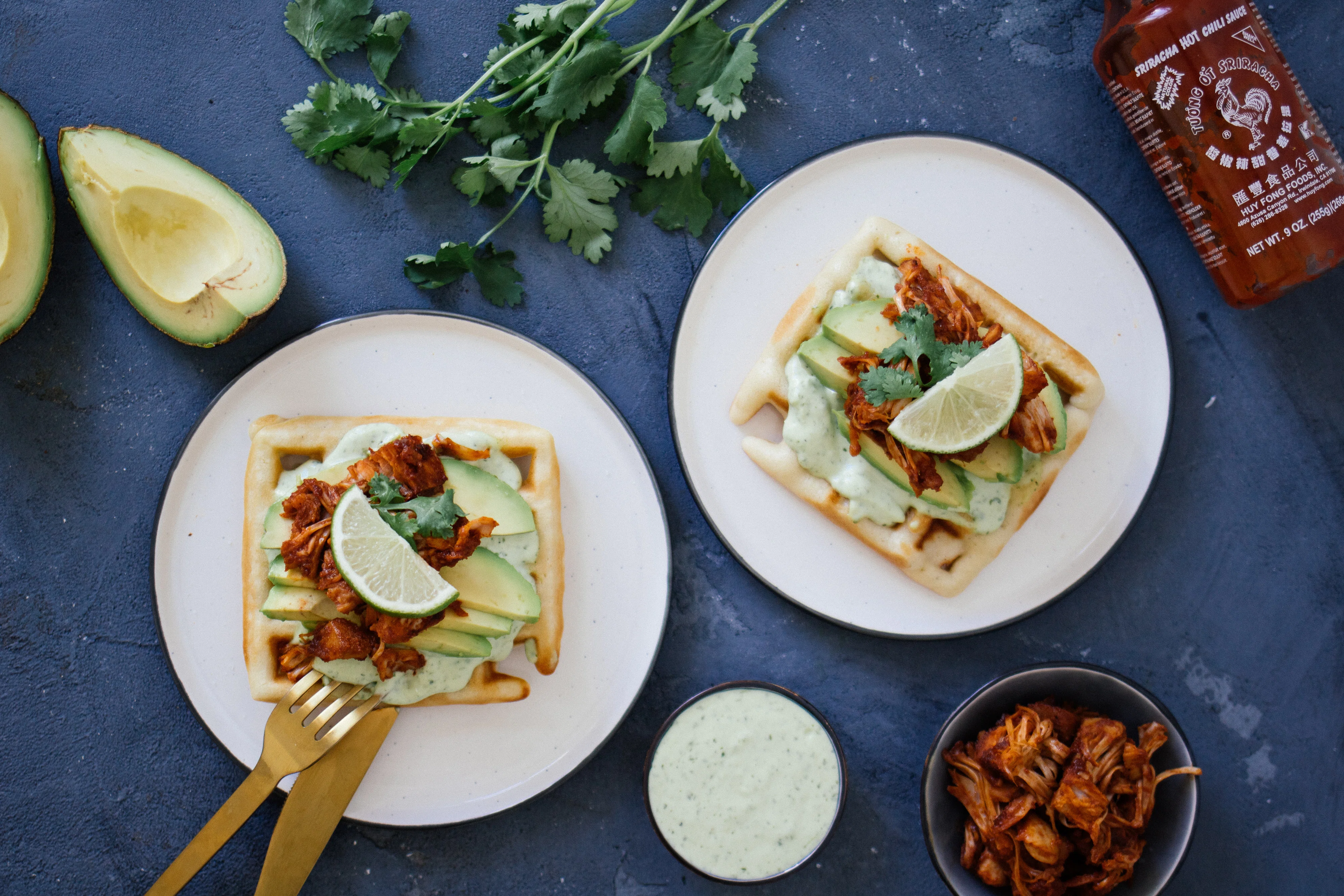 R301 Pulled Jackfruit Waffle Taco