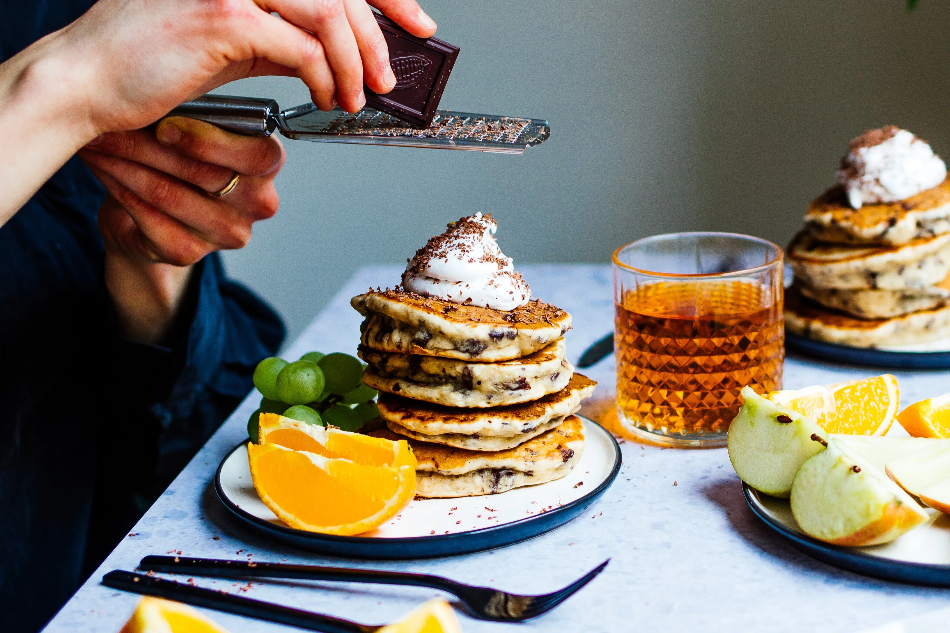 Vegan Stracciatella Pancakes