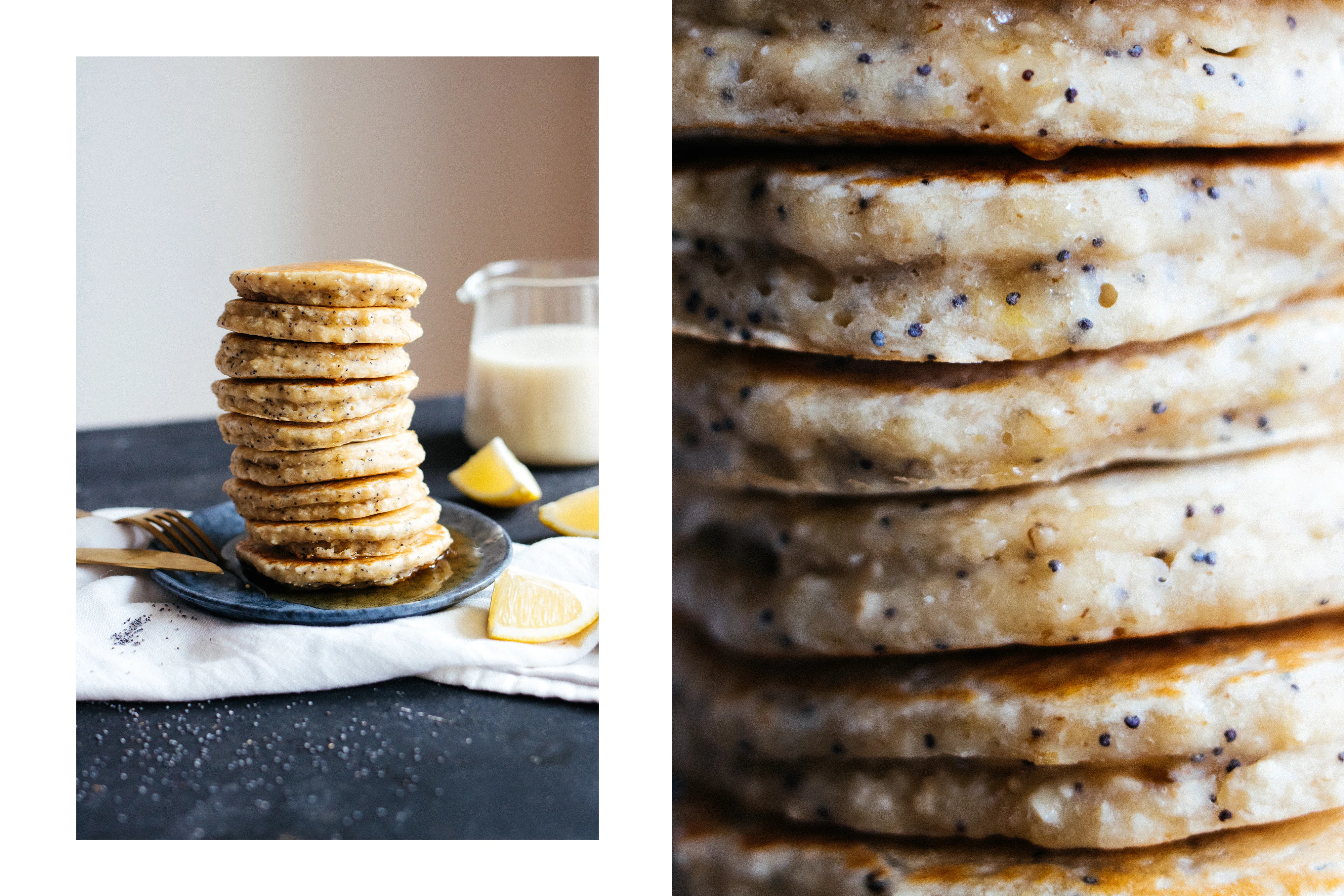 R456 Vegan Lemon Poppy Seed Pancakes with Oats