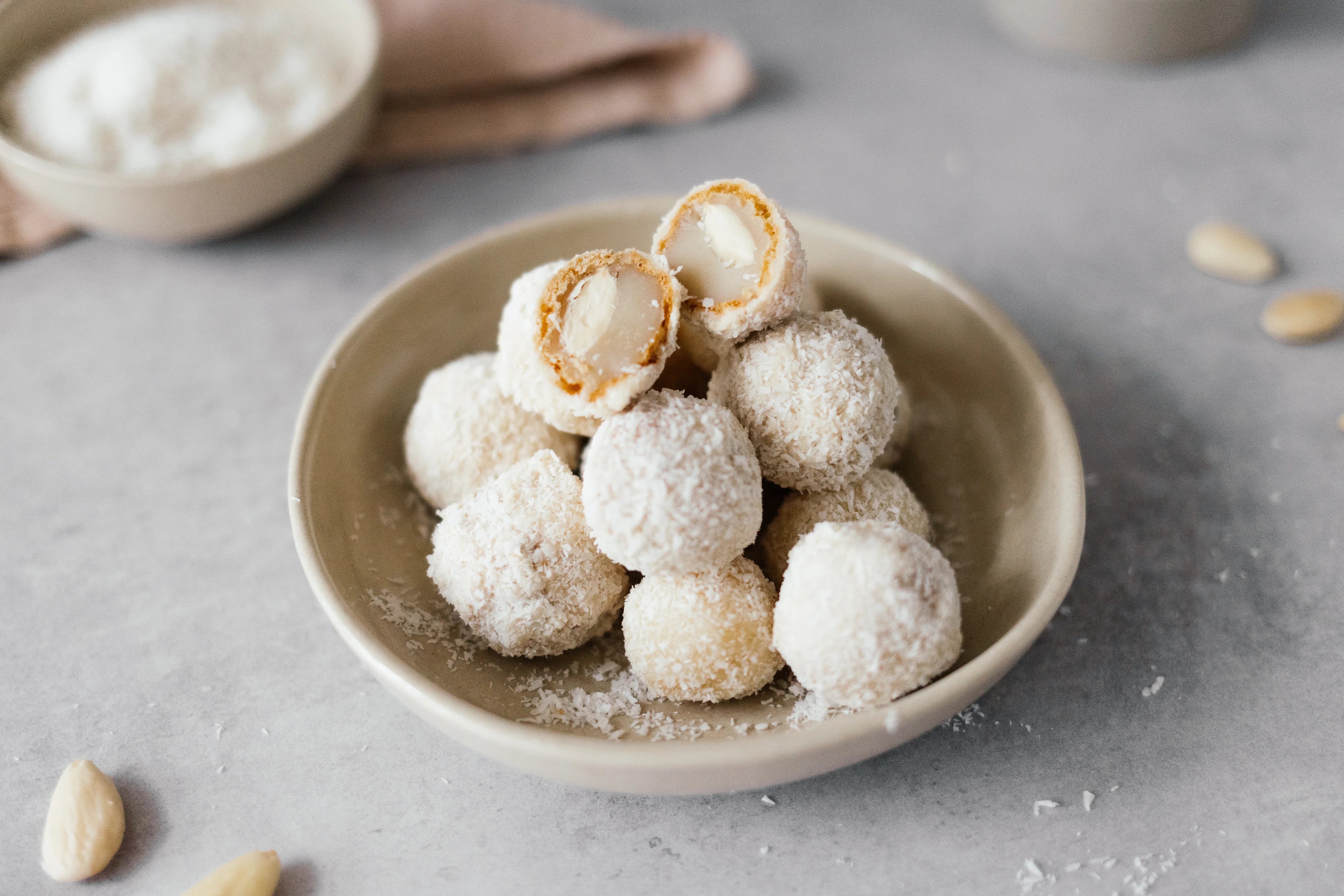 Vegan Raffaello (Coconut-Almond Truffles)