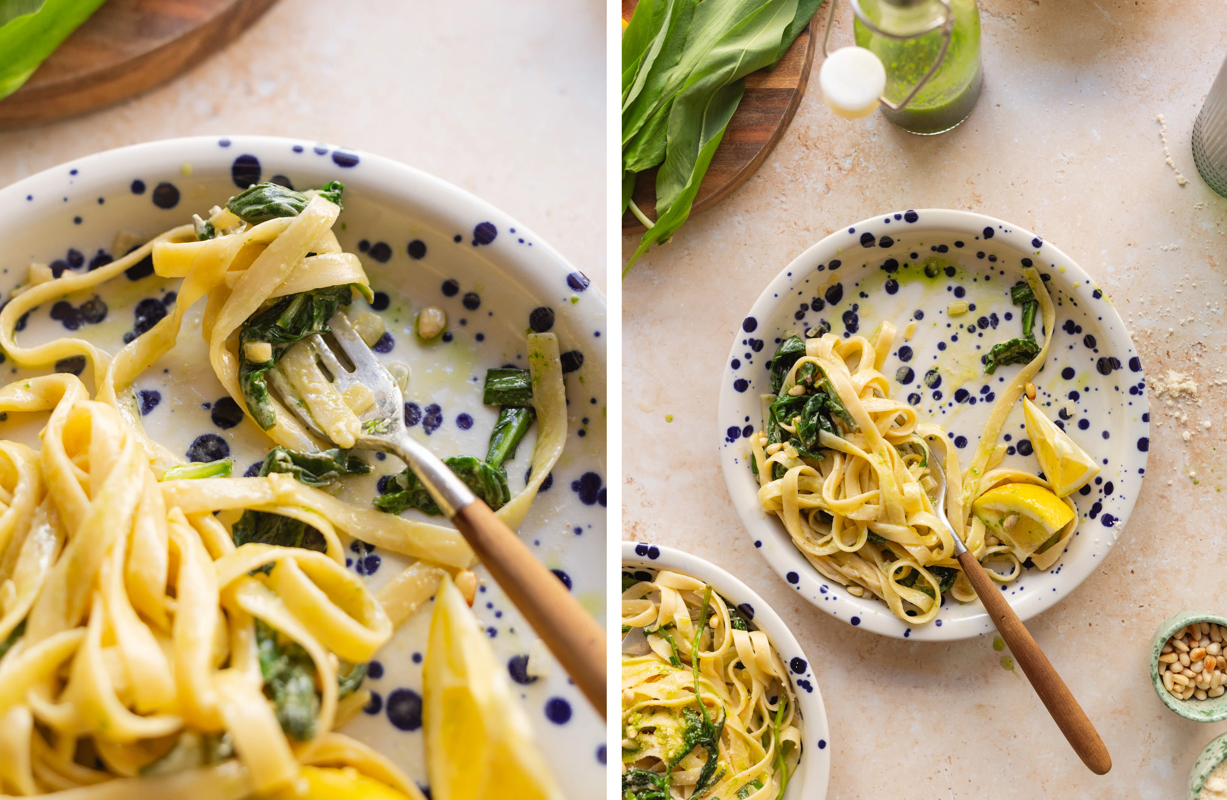 R273 Frühlingspasta mit Bärlauch und Zitrone