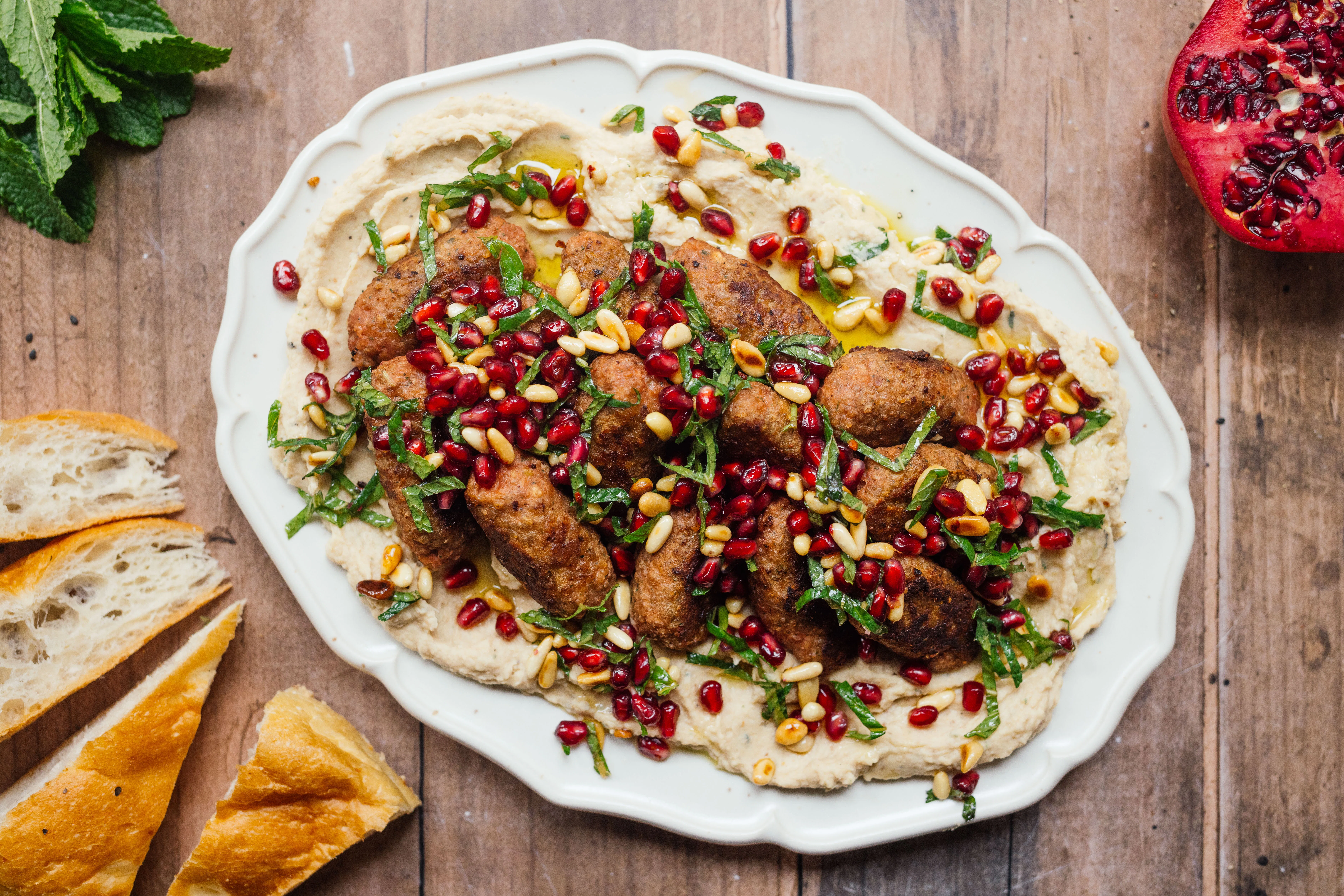 R891 Vegan Kofta on White Bean Puree