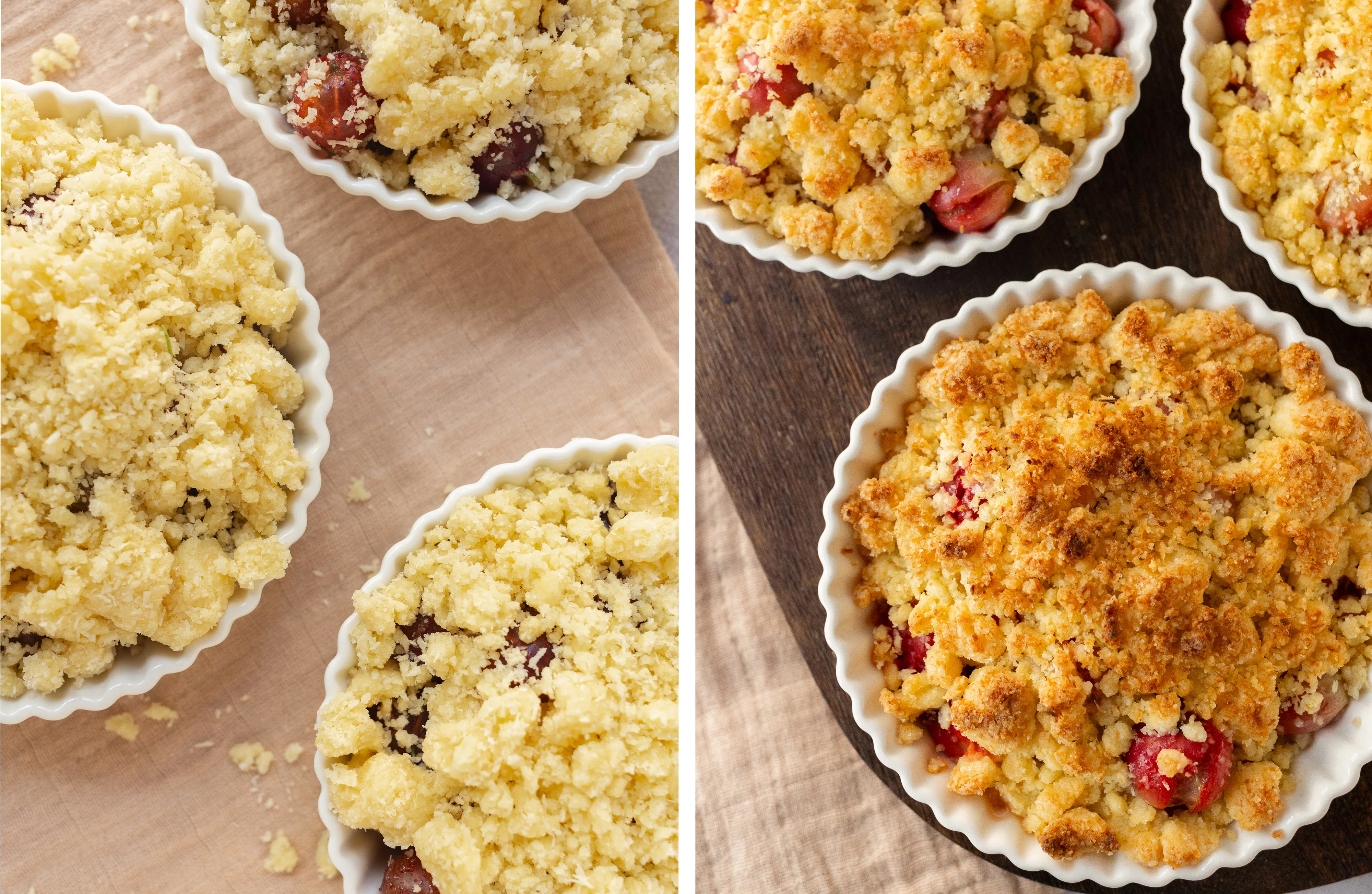 R836 Veganer Stachelbeer-Crumble mit Kokosstreuseln