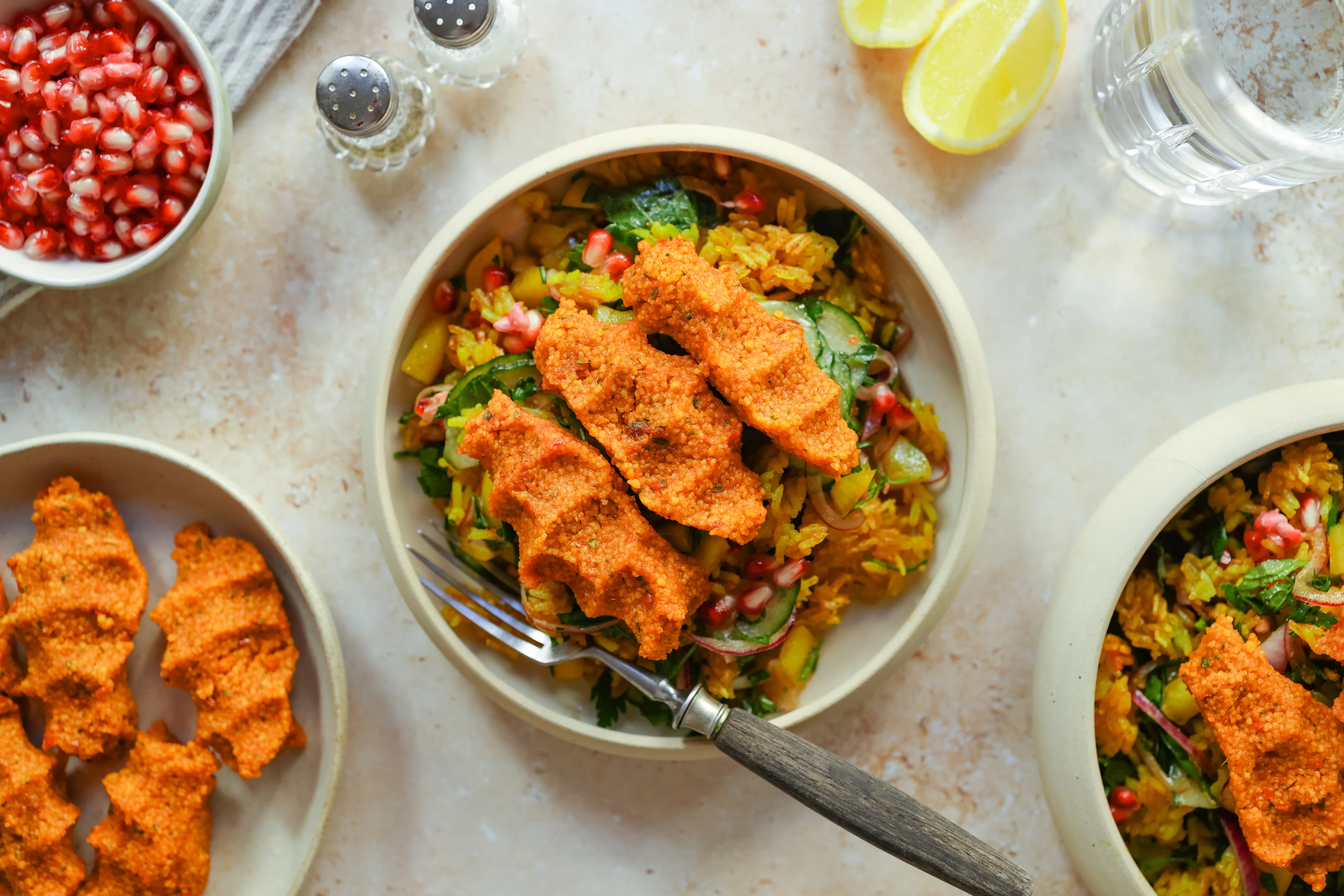 Crispy Reissalat mit Çiğ Köfte