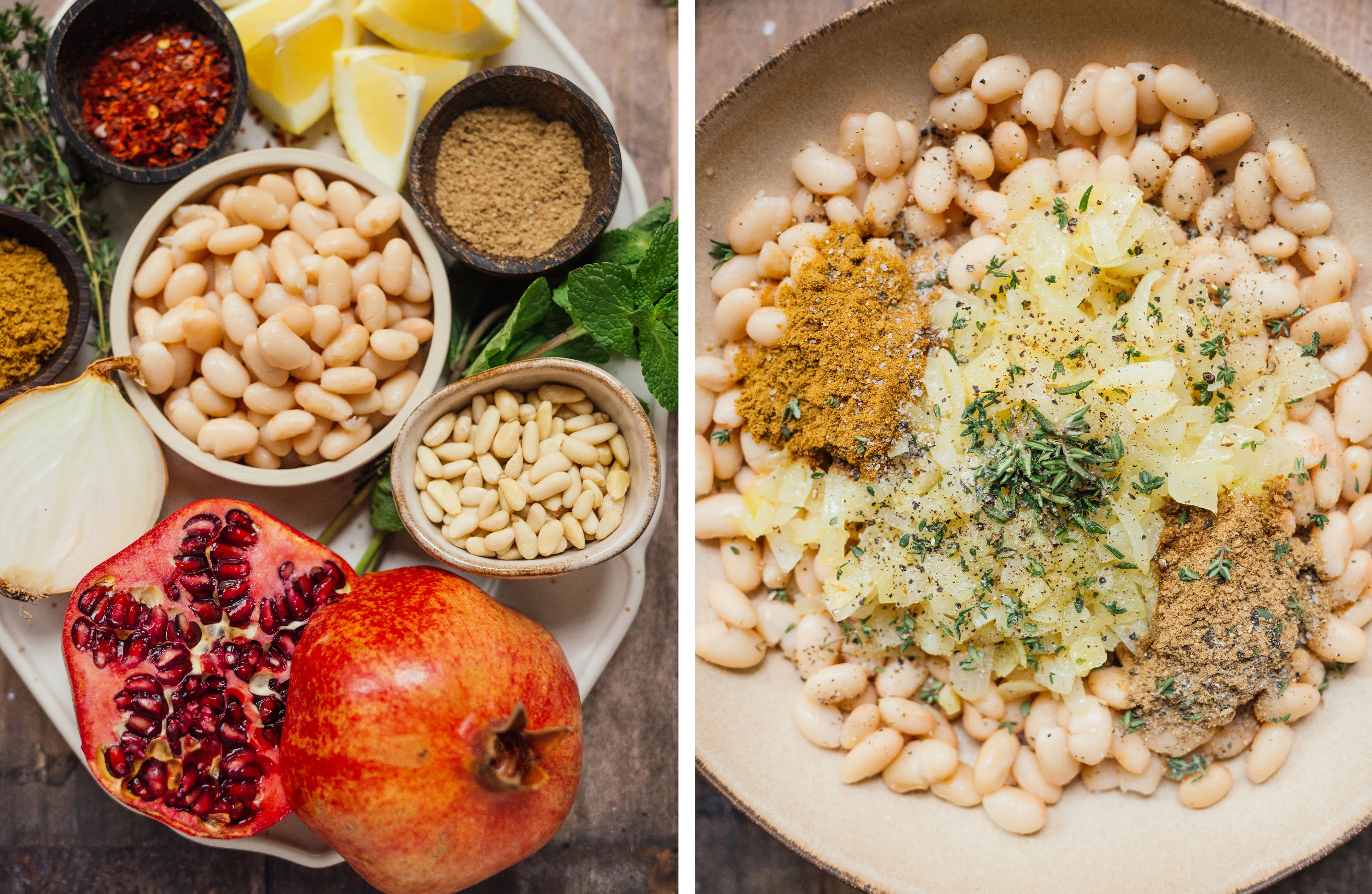 R891 Vegan Kofta on White Bean Puree