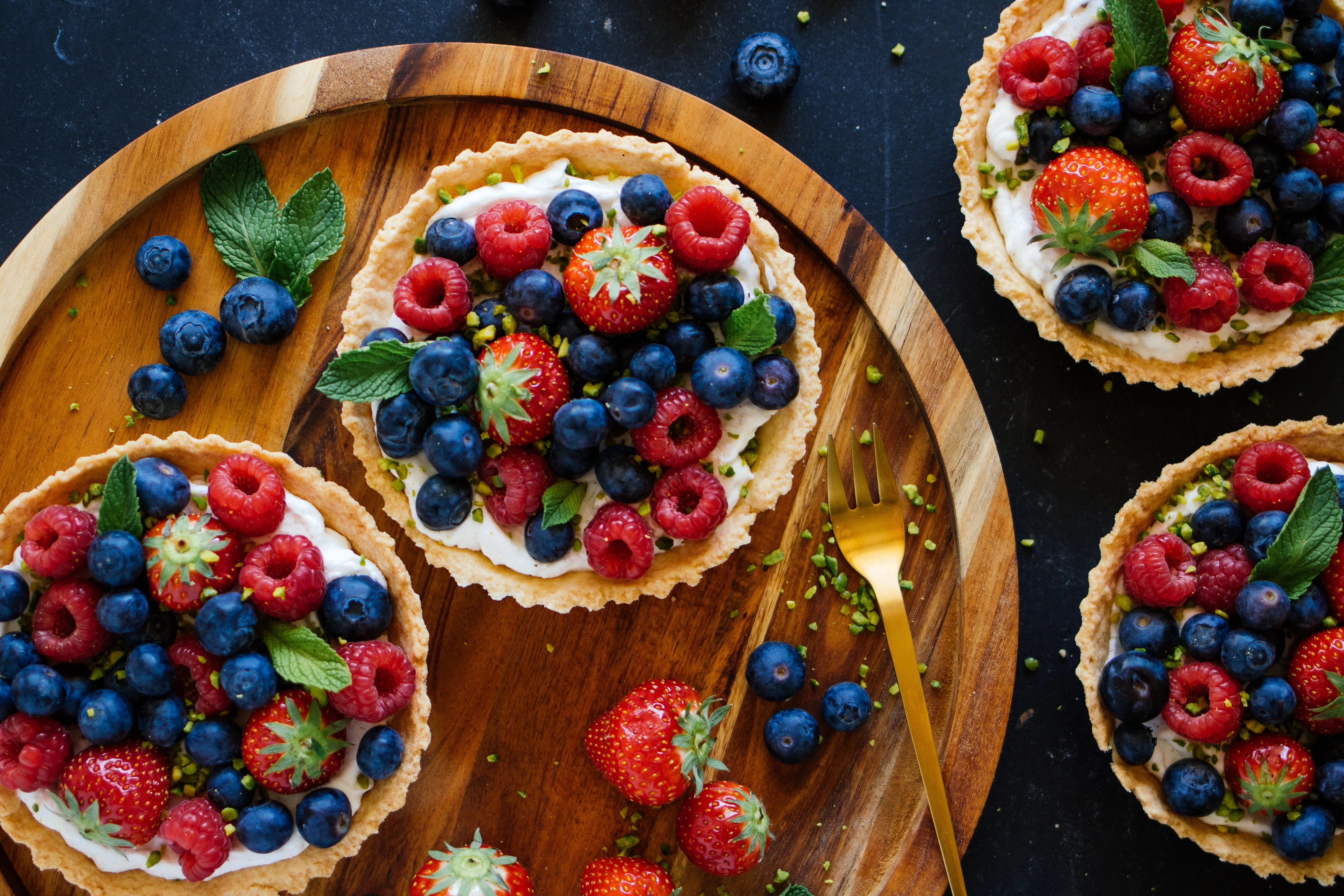 Vegane Beeren-Tartelettes