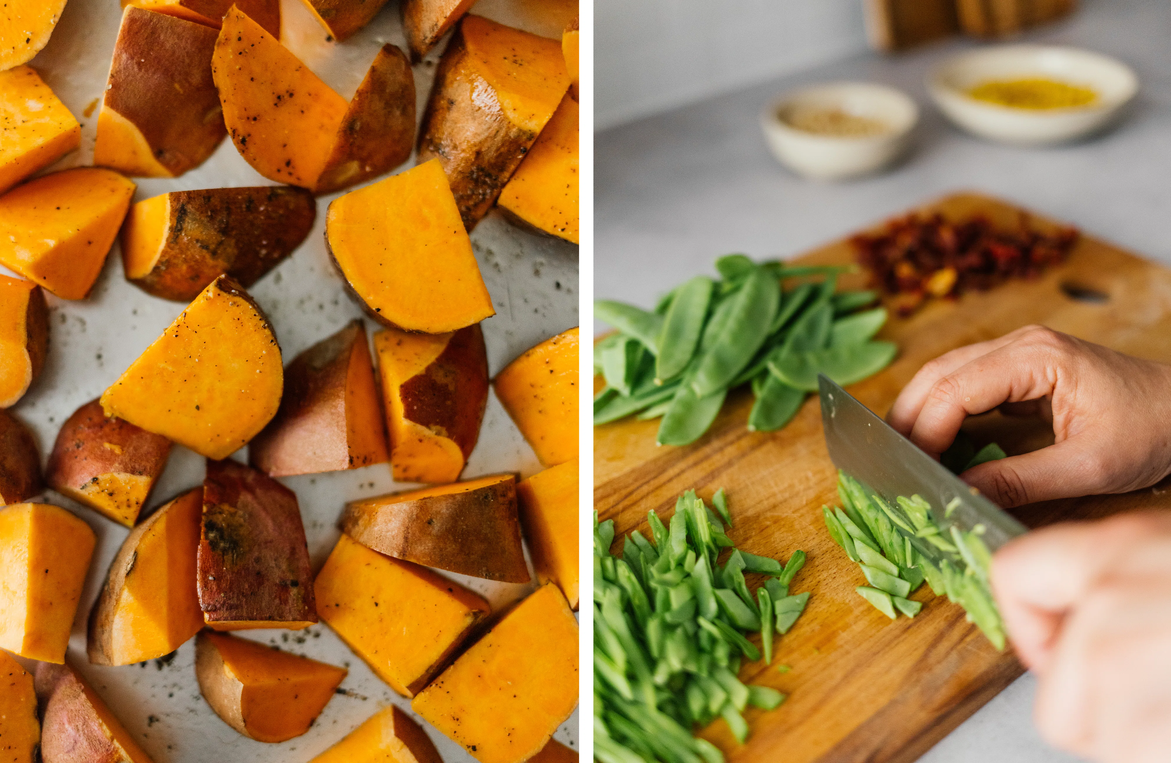 R769 Gebackener Süßkartoffelsalat mit Sesam-Vinaigrette