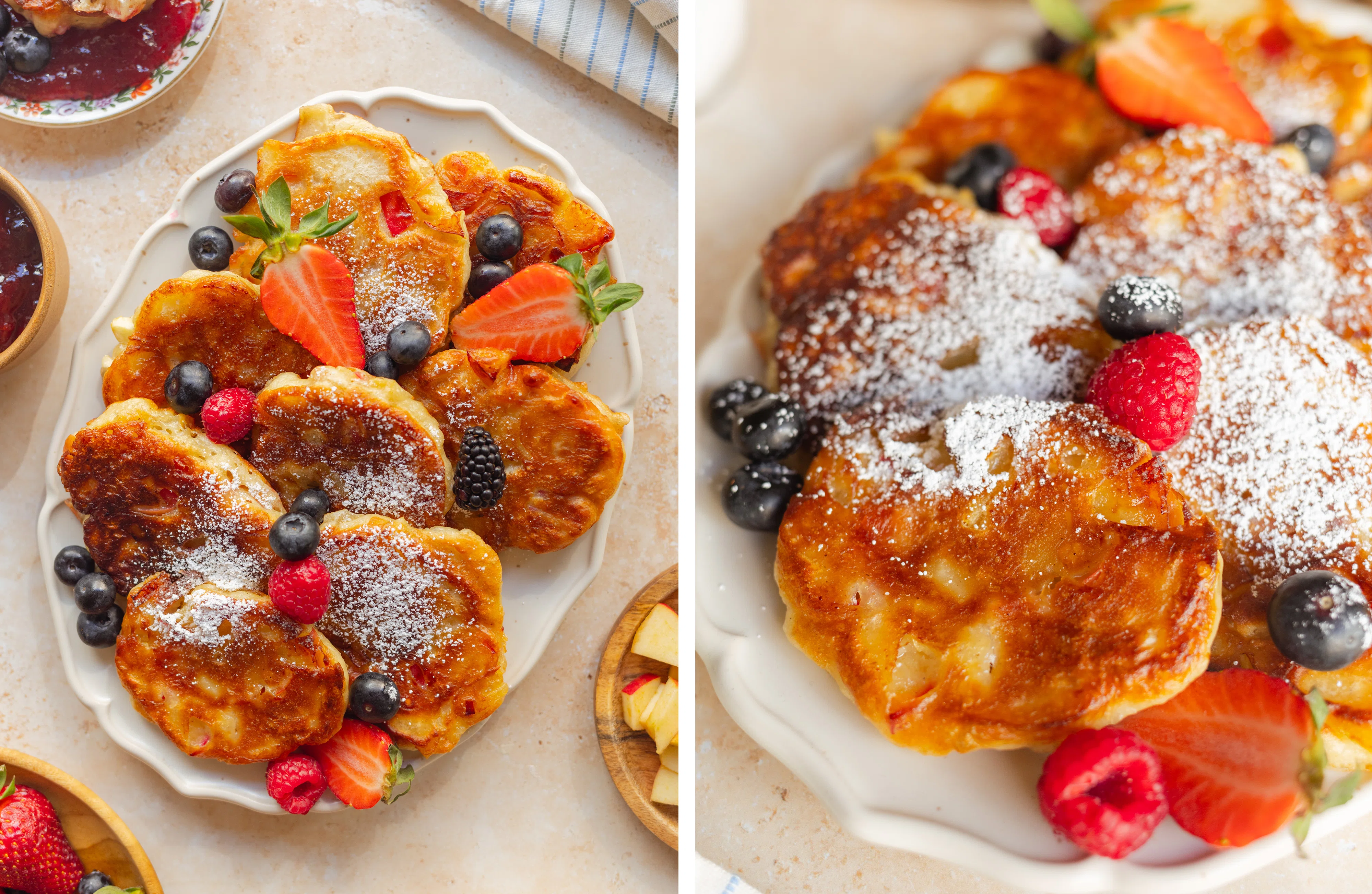 R31 Vegan Yeast Pancakes with Apples