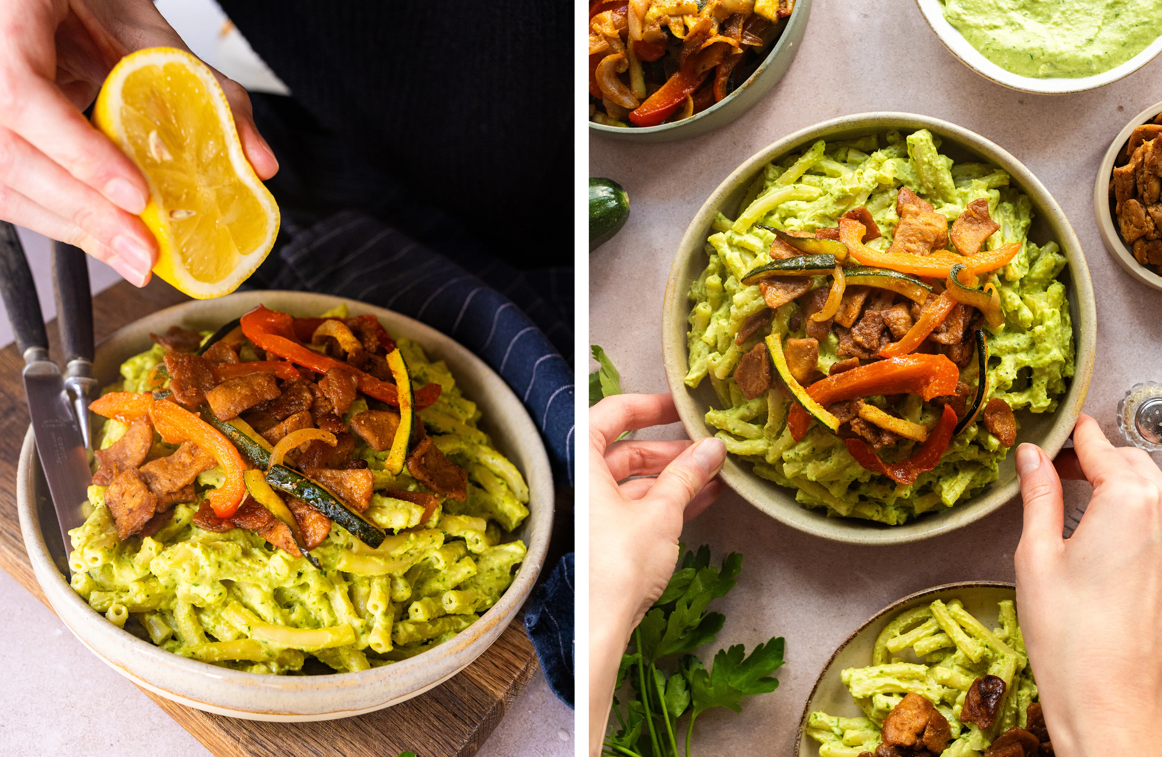 R969 – Bunte Burger – Vegan Summery Mac ‘n’ Cheese with Bacon