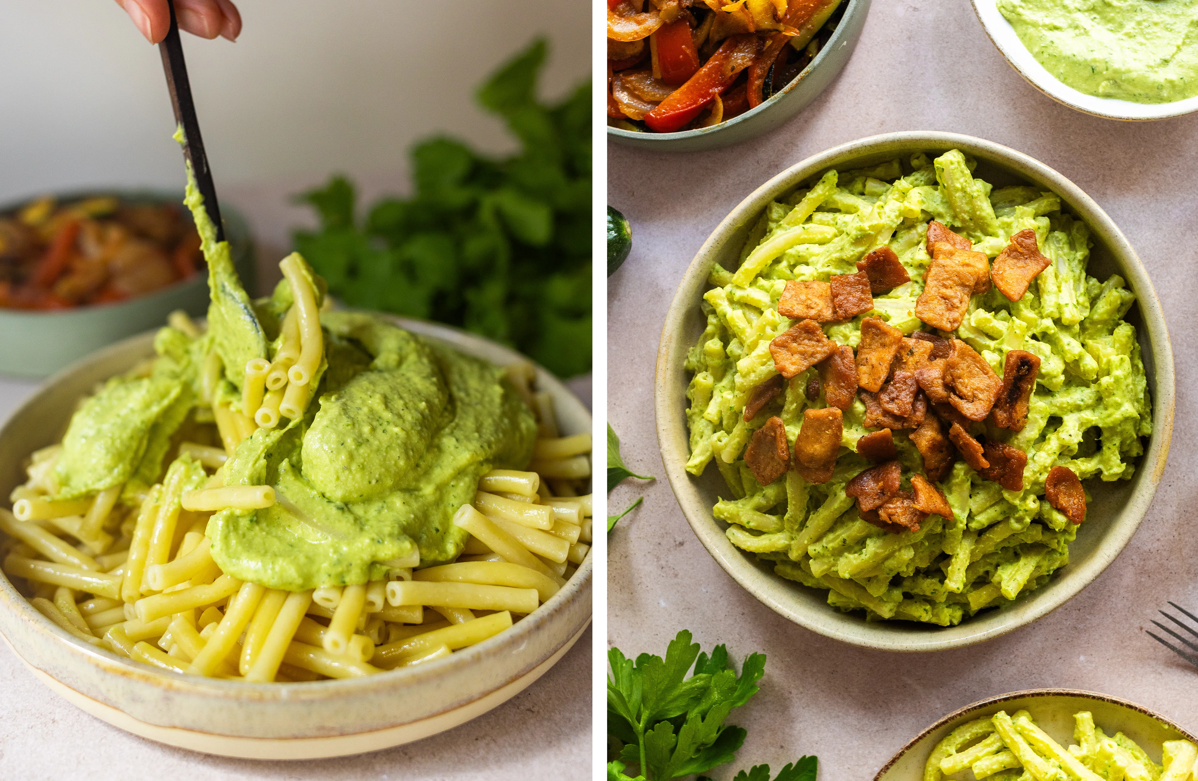 R969 – Bunte Burger – Vegan Summery Mac ‘n’ Cheese with Bacon