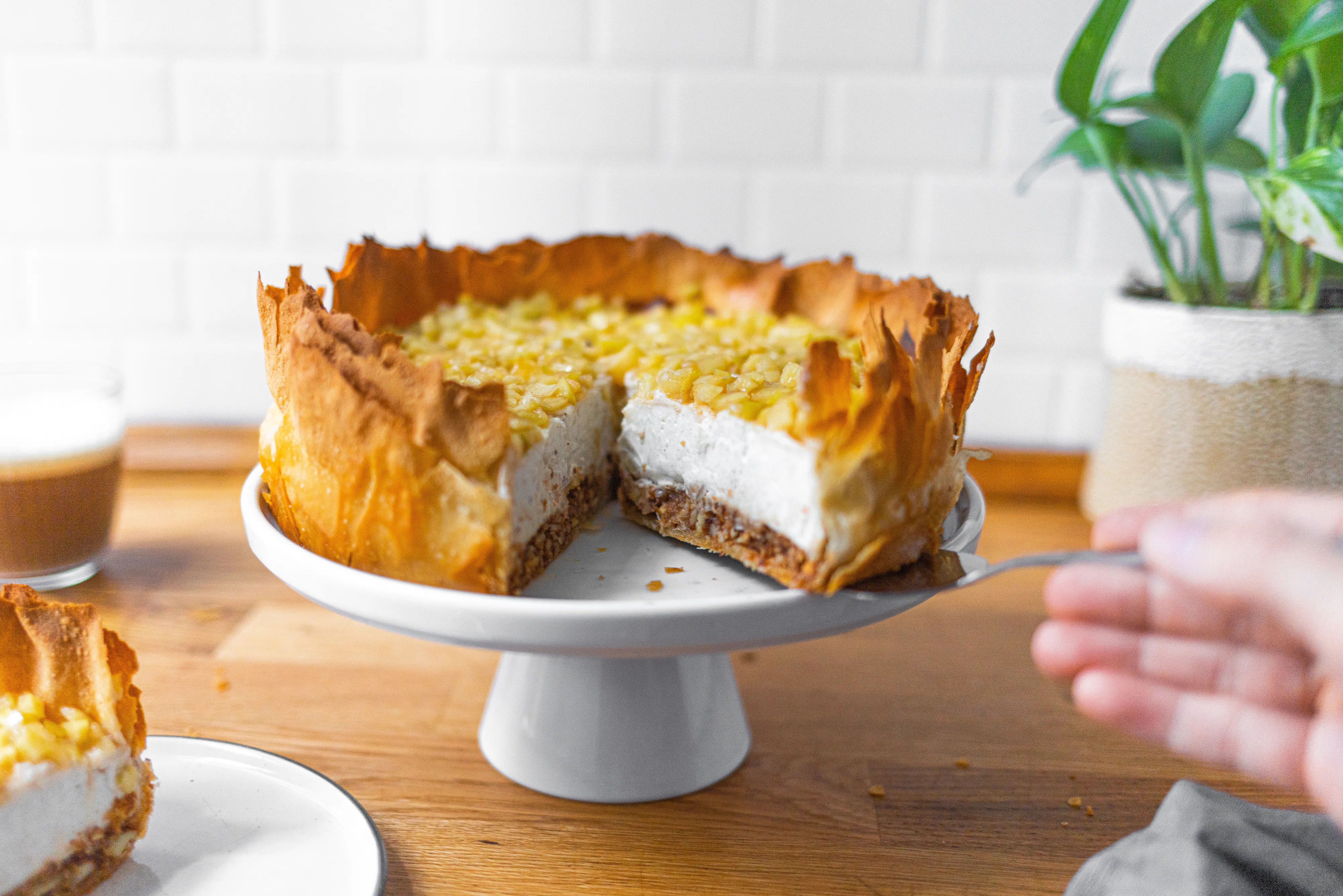 Vegan Filo-Apple-Cheesecake