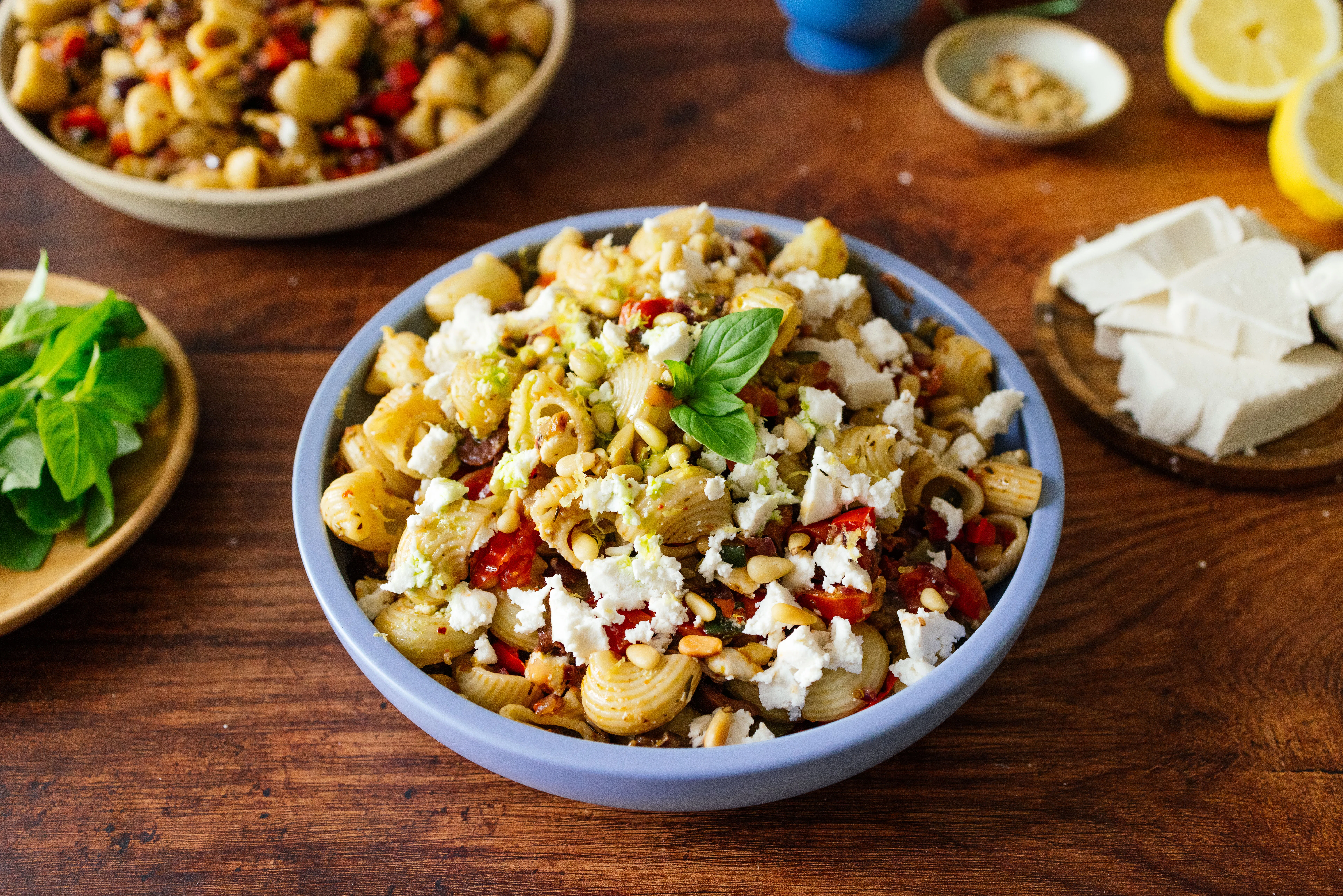 Veganer Nudelsalat à la Ratatouille