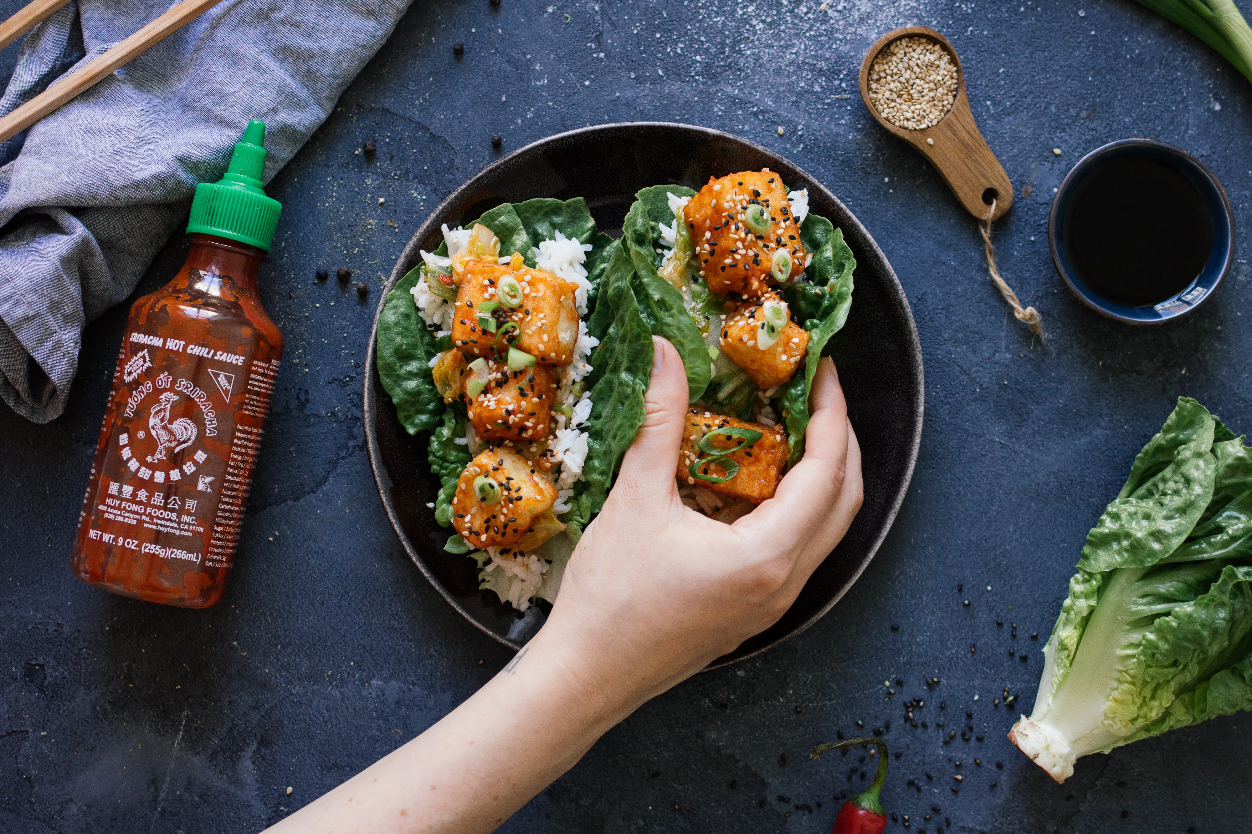 Tacos mit Kimchi & Gochujang Tofu