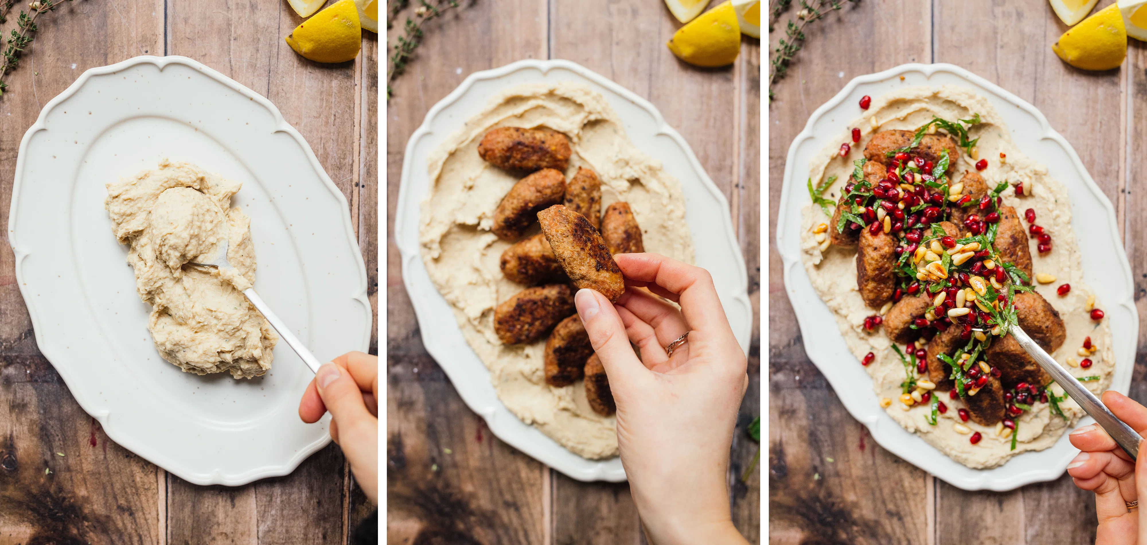 R891 Vegan Kofta on White Bean Puree