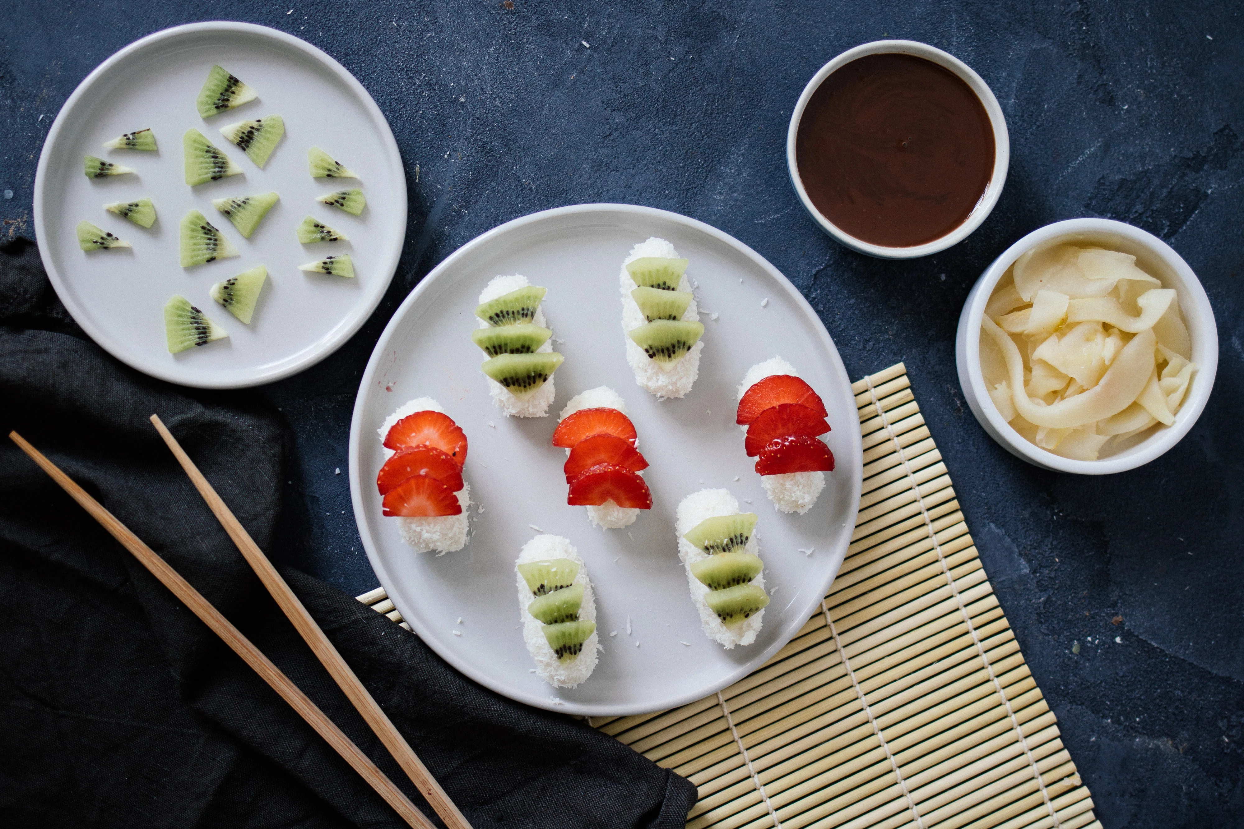 Veganes Süßes Sushi