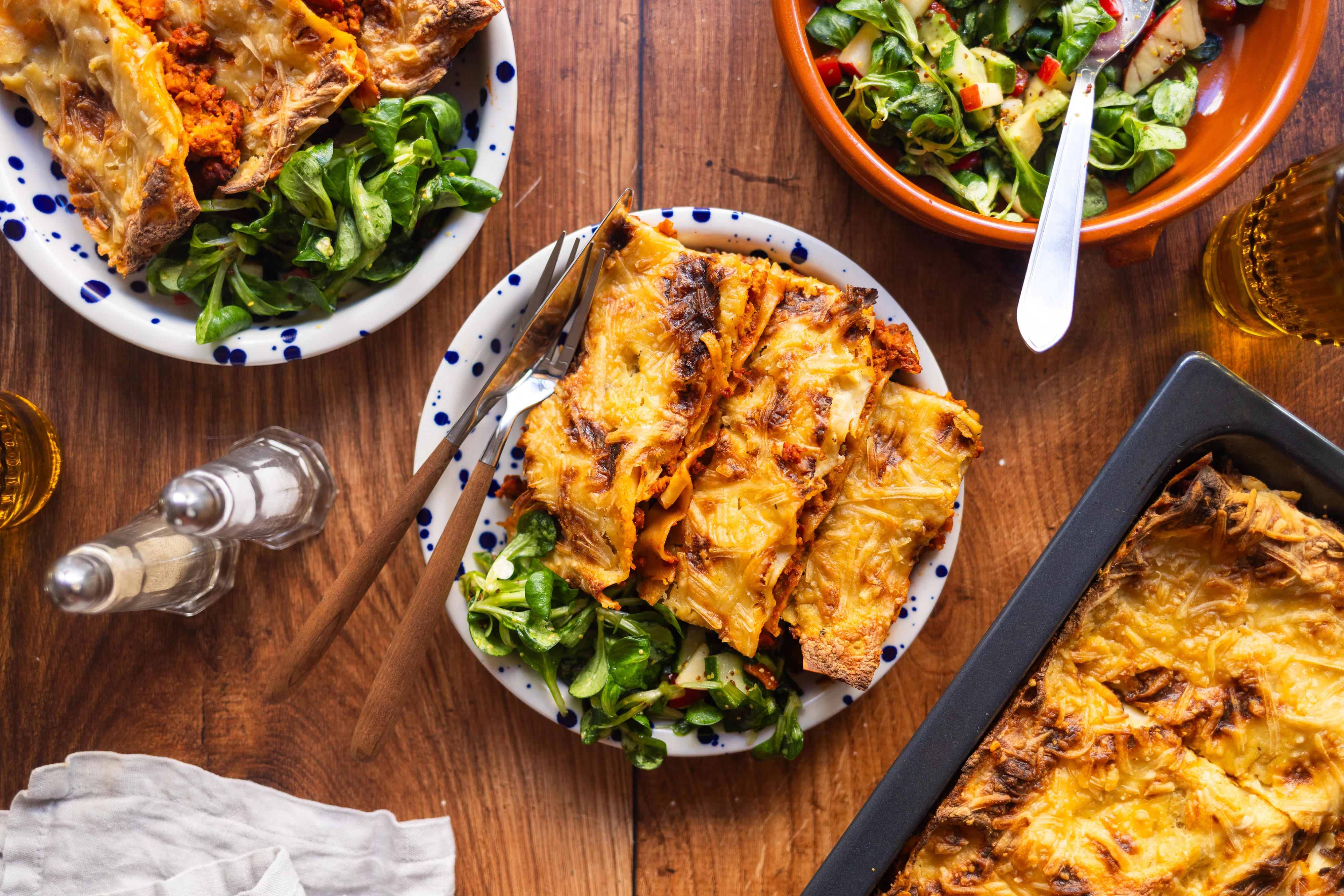 R952 Einfache vegane Lasagne vom Blech