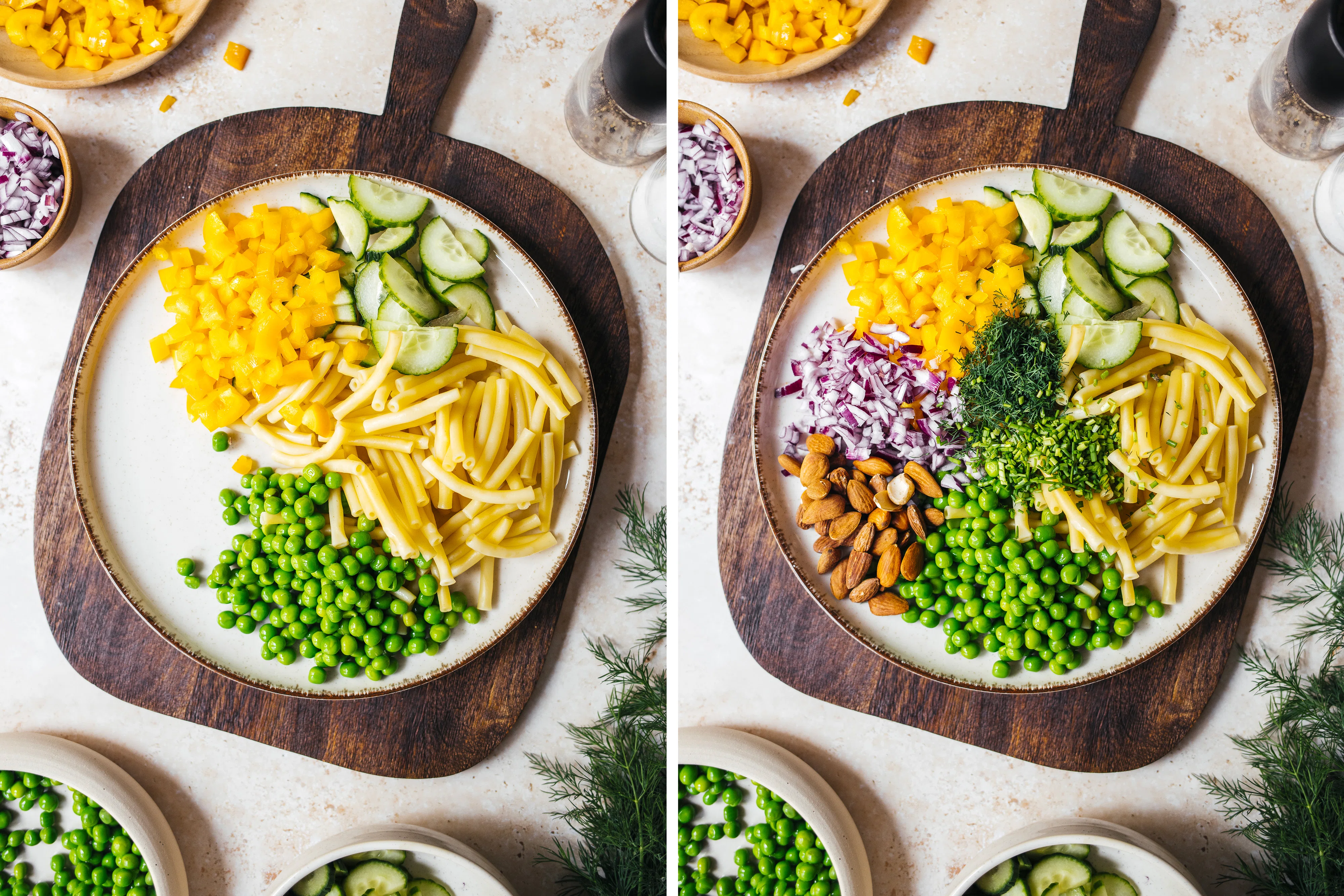 R206 Vegan maccaroni salad with almond dressing