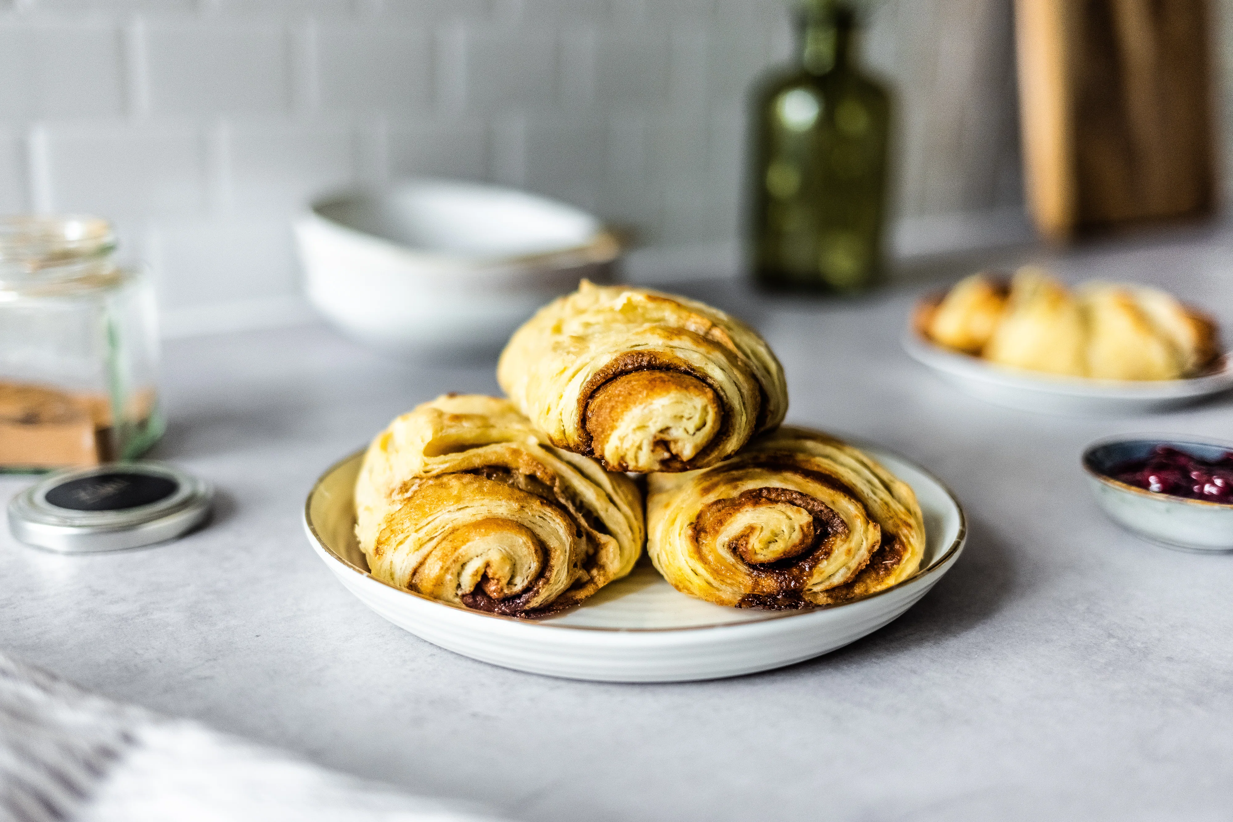 Vegane Franzbrötchen