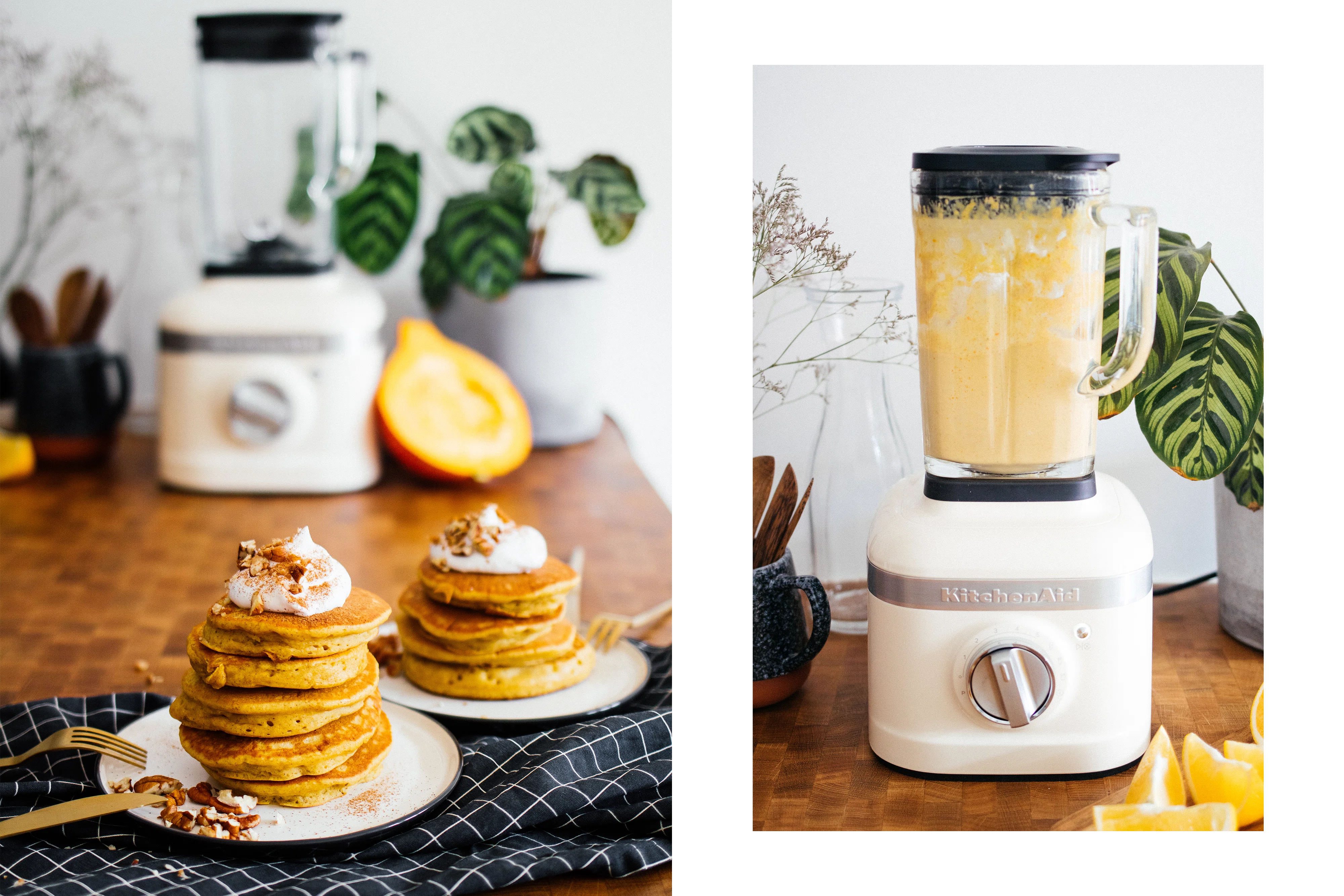 R579 Vegane Kürbis-Pancakes