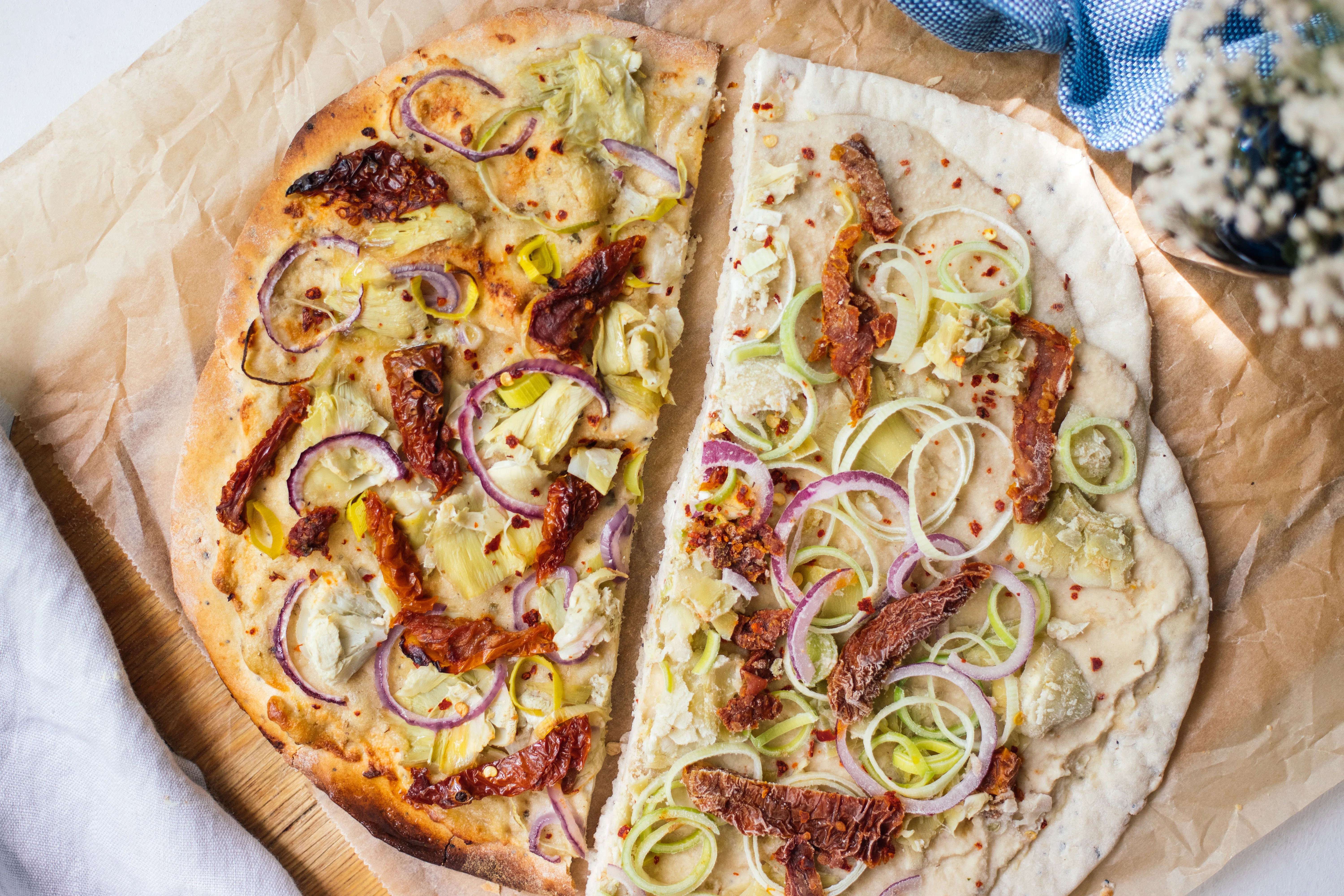 Homemade Vegan Frozen Pizza Bianca