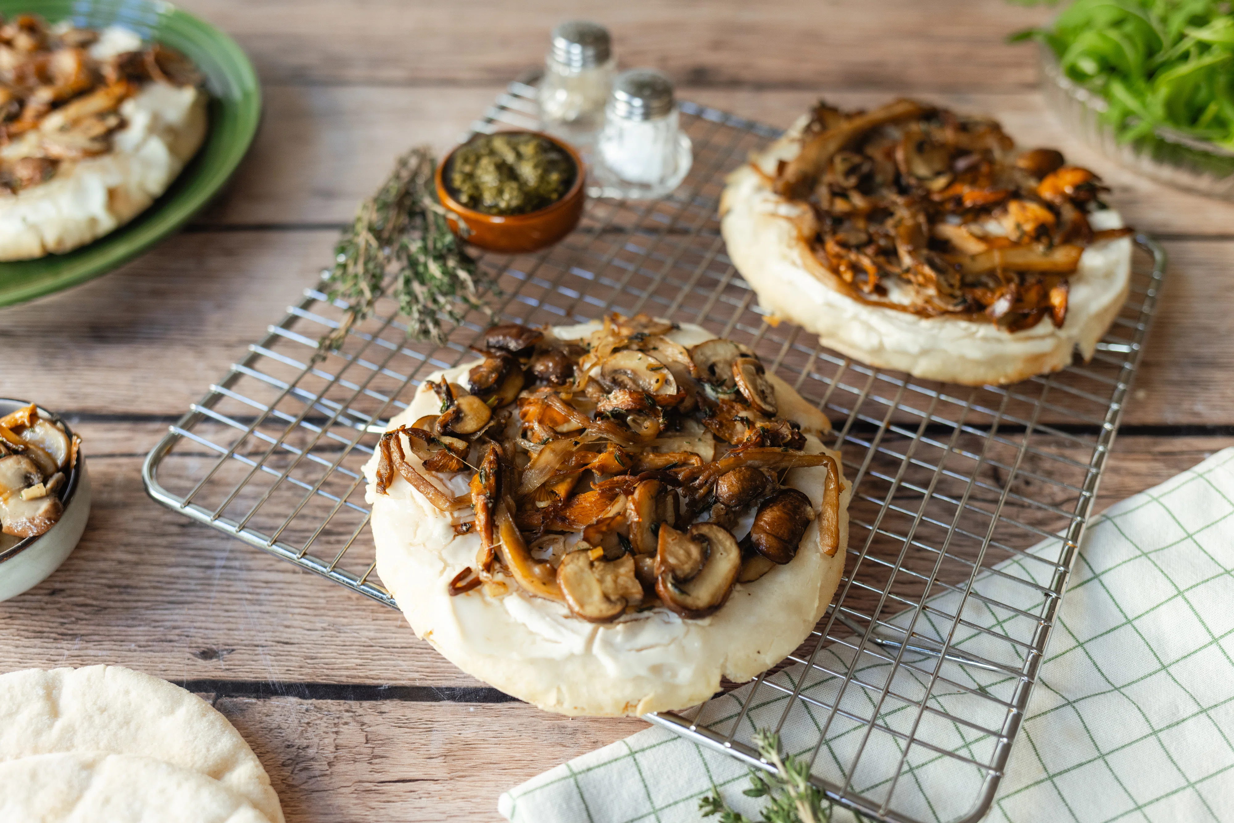 Vegane Pita Pizza à la Funghi