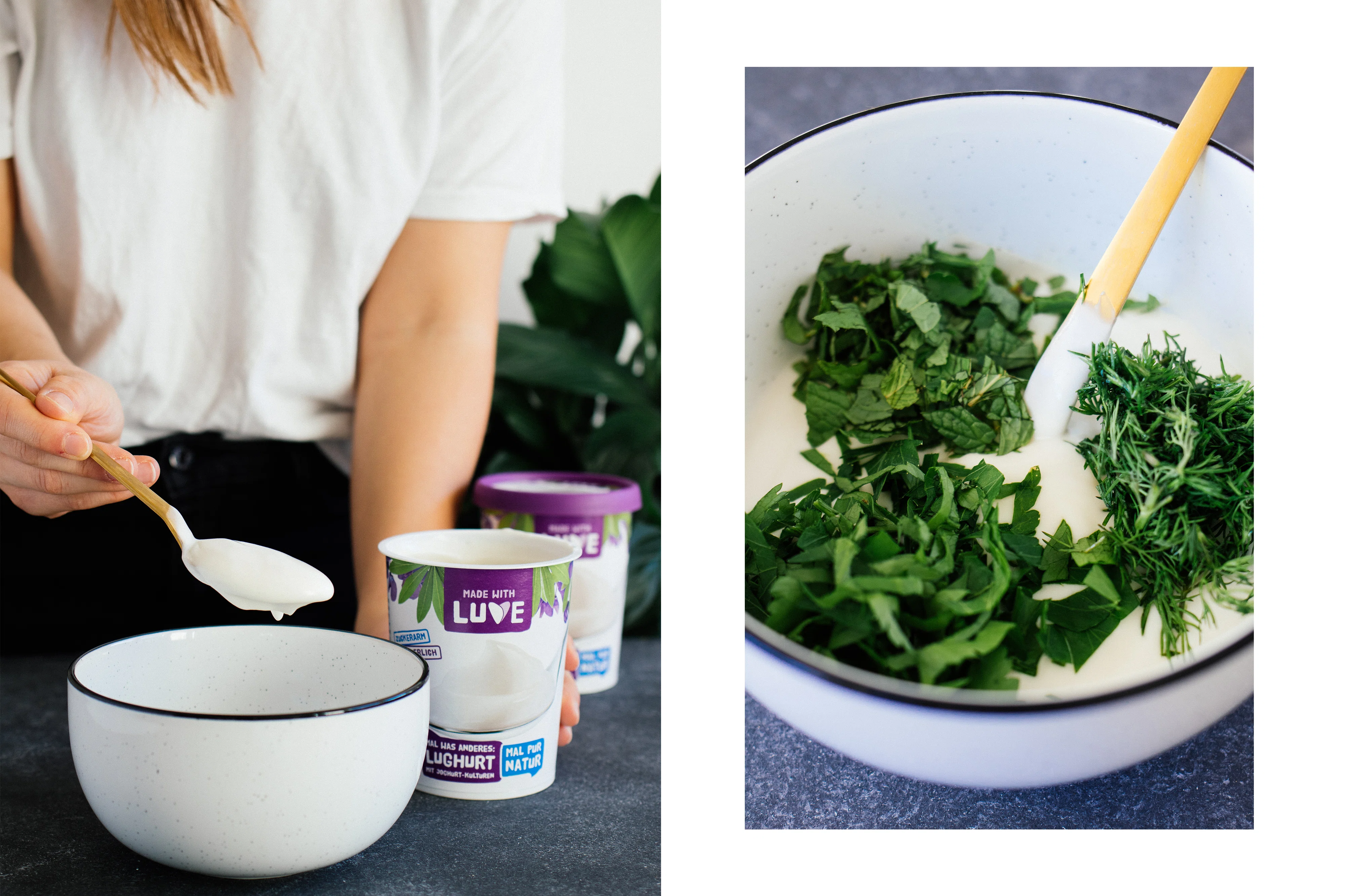 R477 Vegan Turkish Pizzas with herbed yogurt