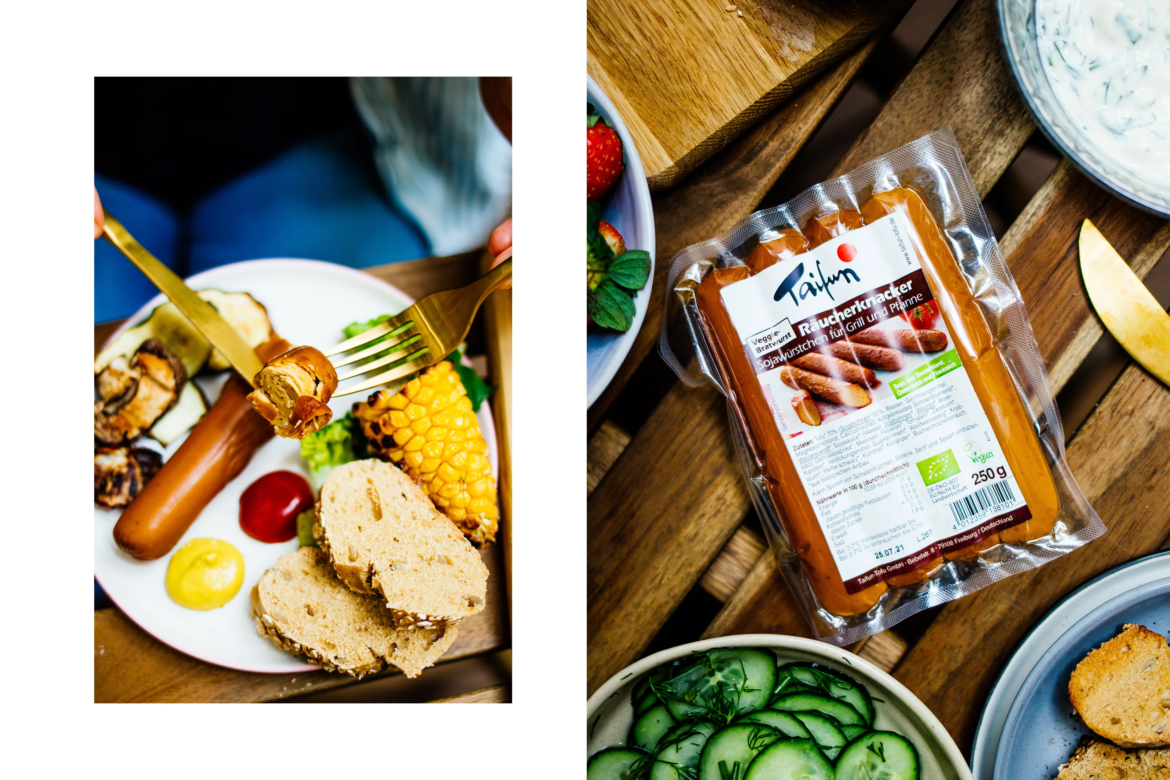 A169 Vegan BBQ Sausages in German Supermarkets