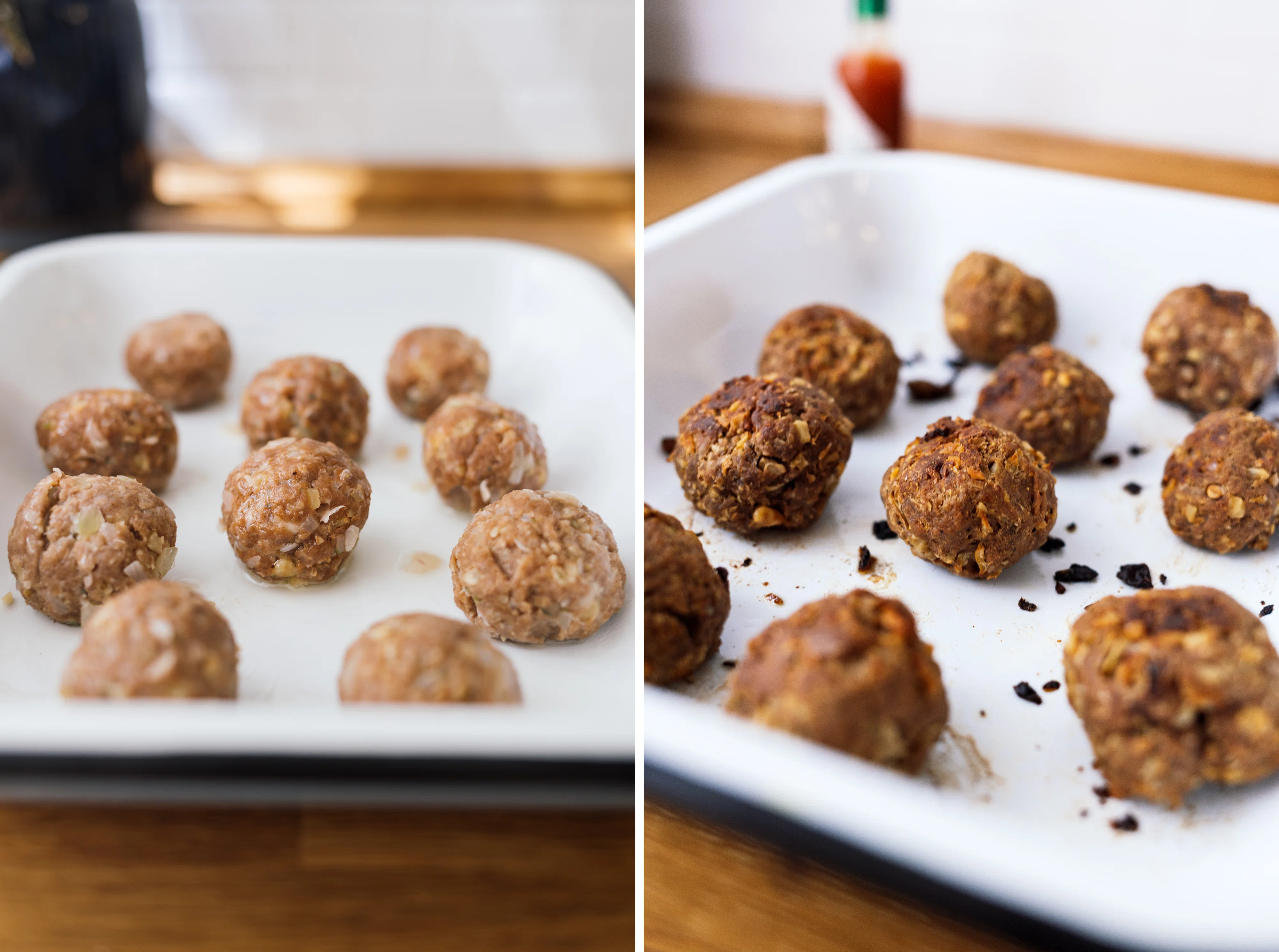 R735 Vegane Buffalo Meatballs mit Schnittlauch-Dip