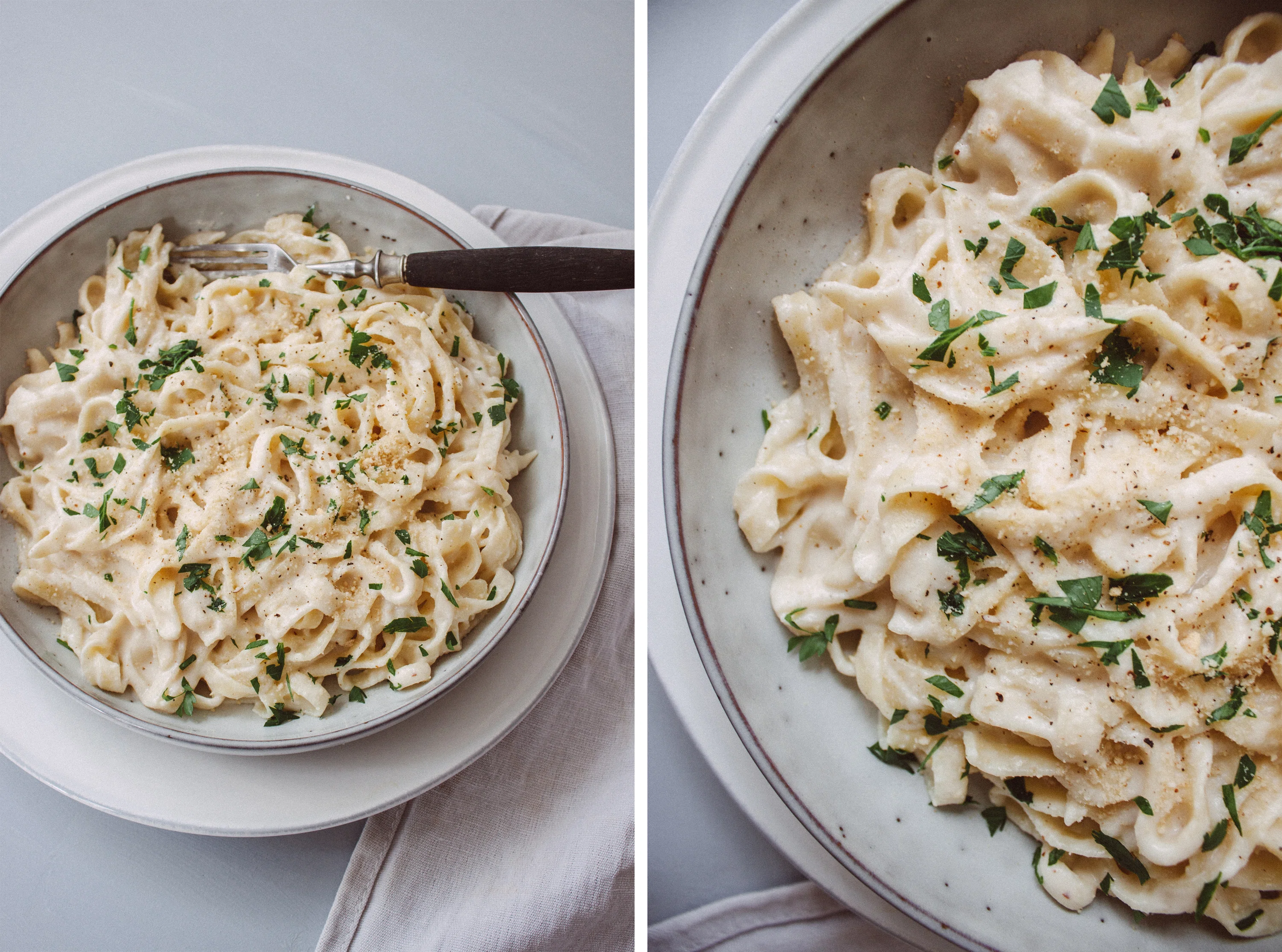 R323 Vegane Fettuccine Alfredo