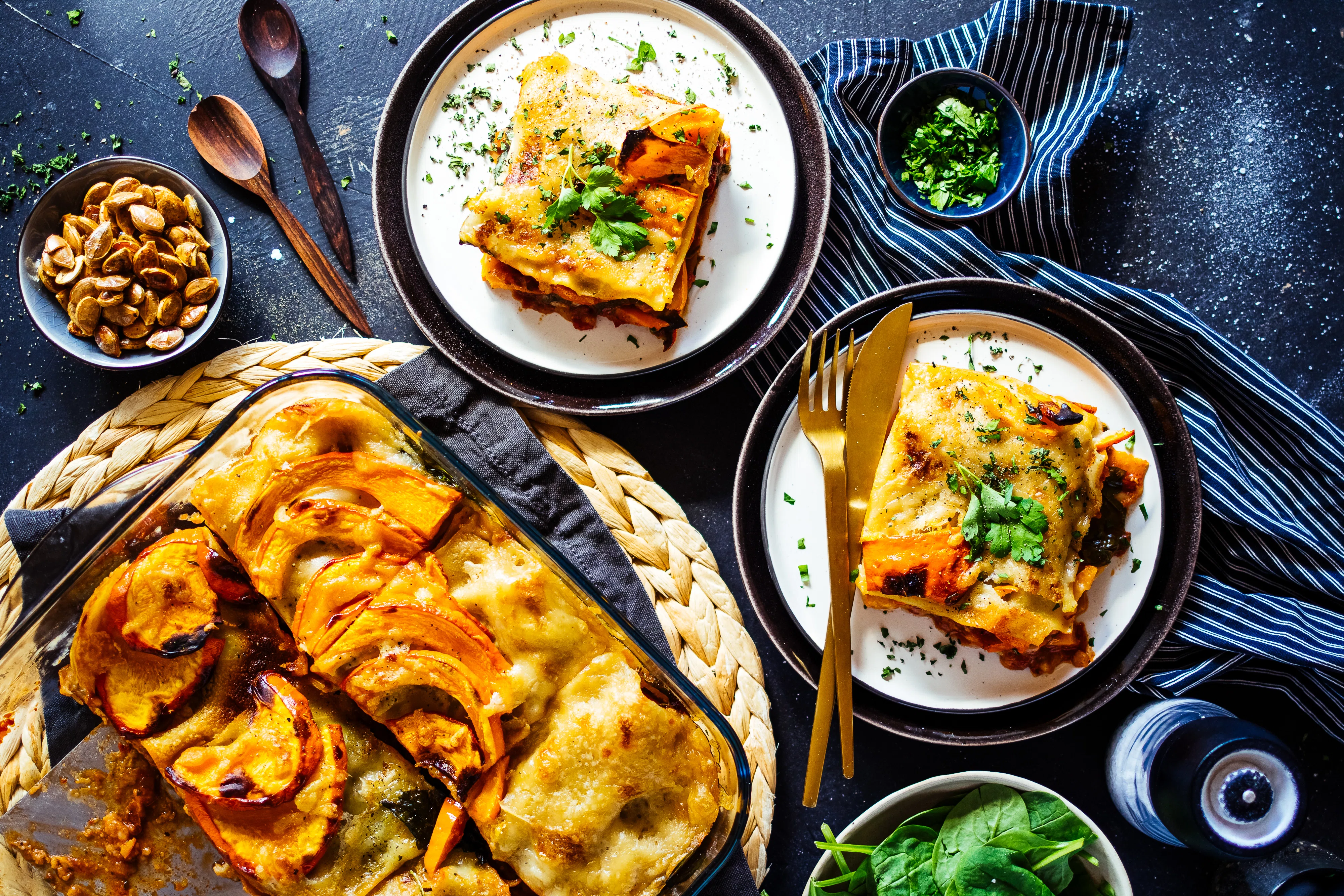 R550 Vegane Kürbislasagne