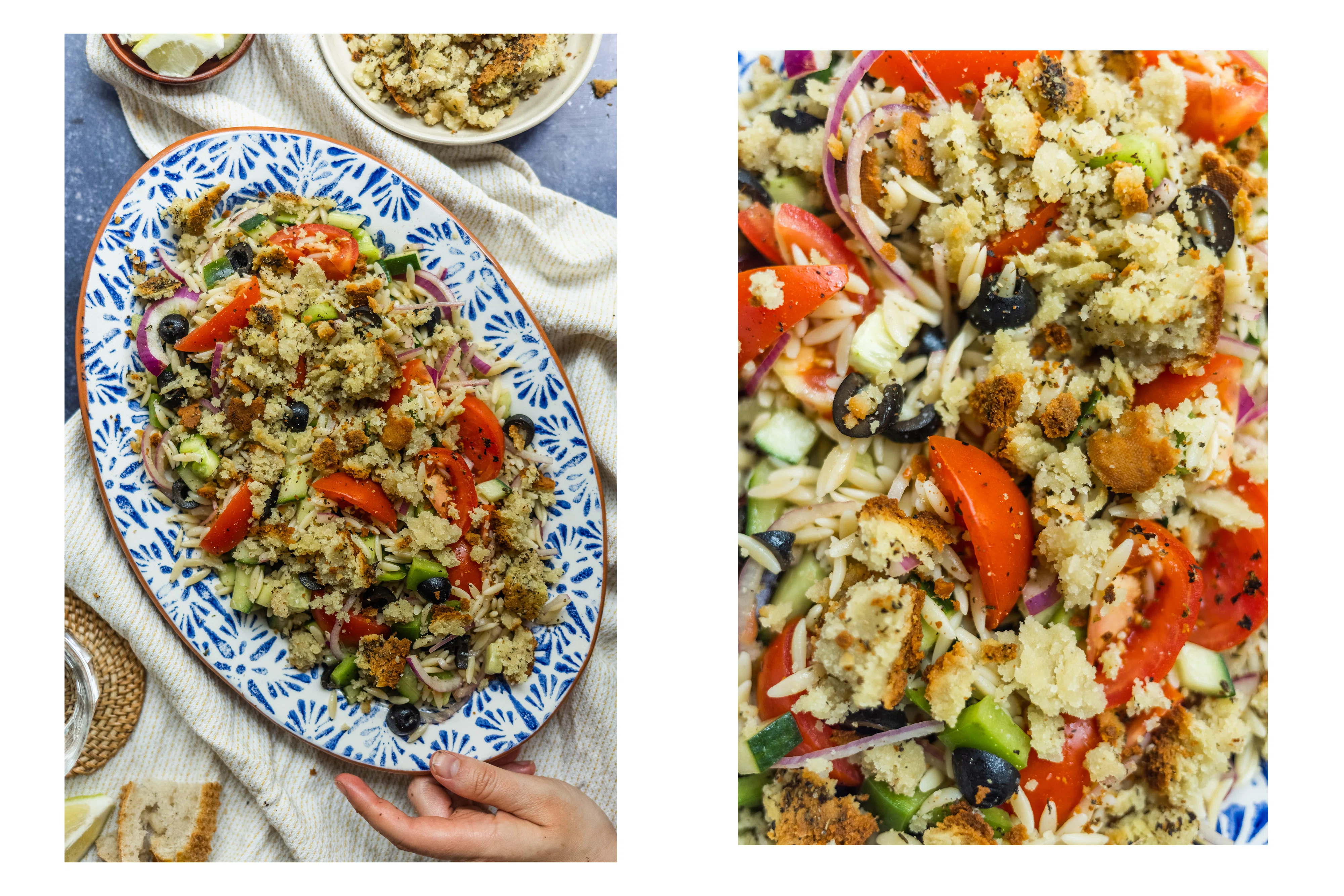 R163 Griechischer Salat mit selbstgemachtem Mandel-Cashew-Feta
