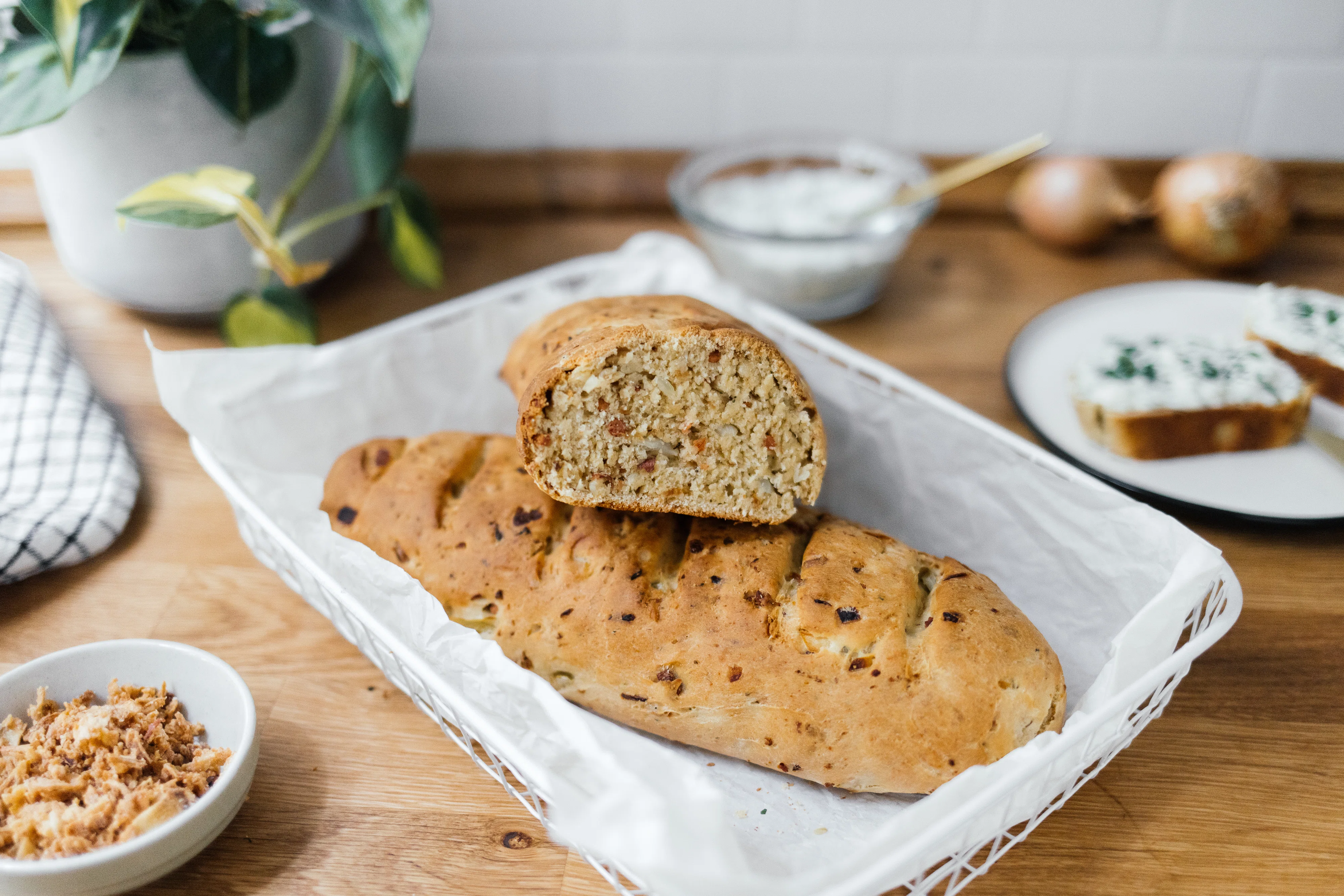 Vegan Onion Bread
