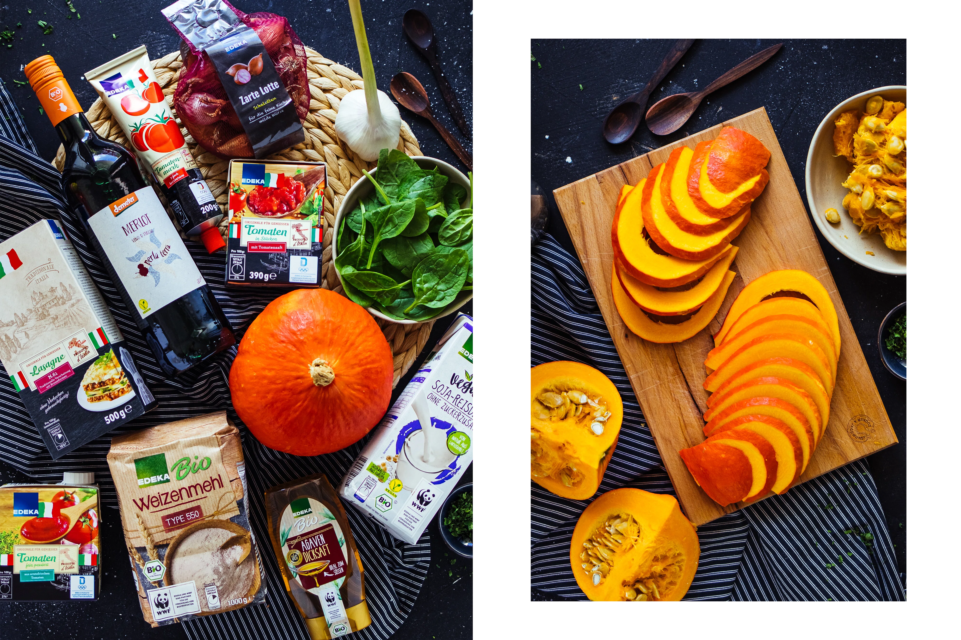 R550 Vegane Kürbislasagne